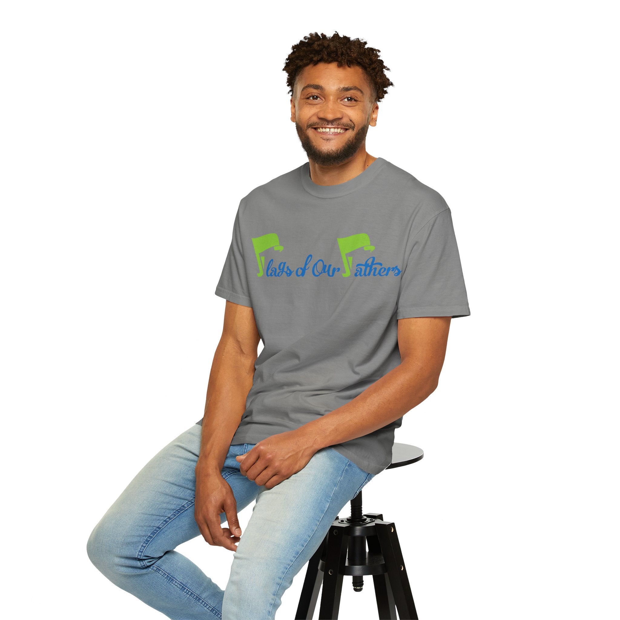 Flags of Our Father T-shirt - Blue Green