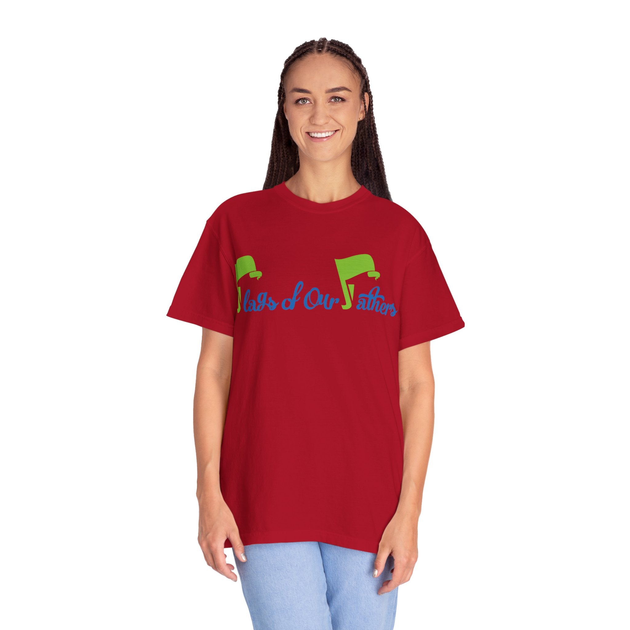 Flags of Our Father T-shirt - Blue Green