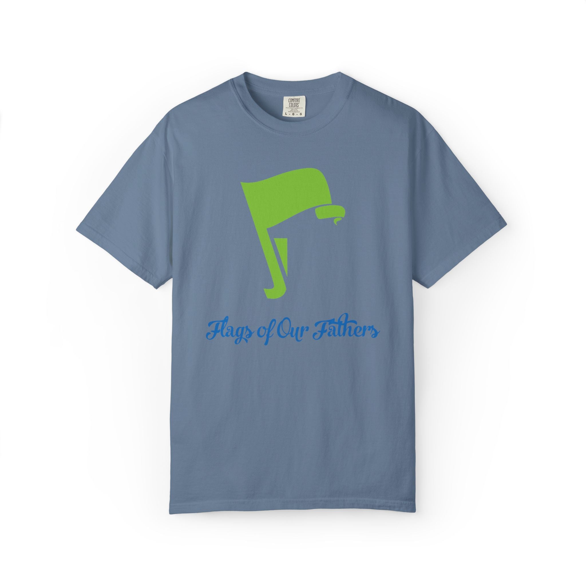 Flags of Our Father Graphic Tee - Blue Green