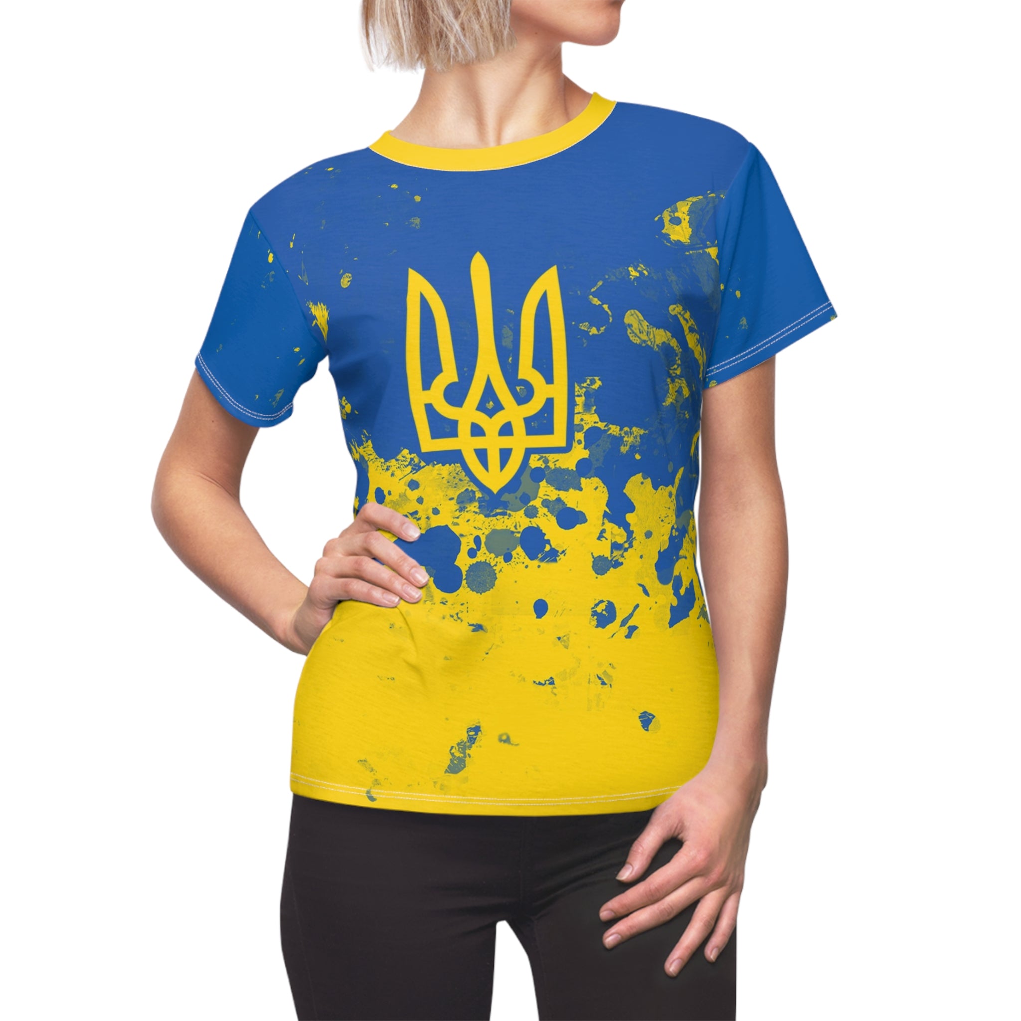 Women's  Ukraine Cut & Sew Tee