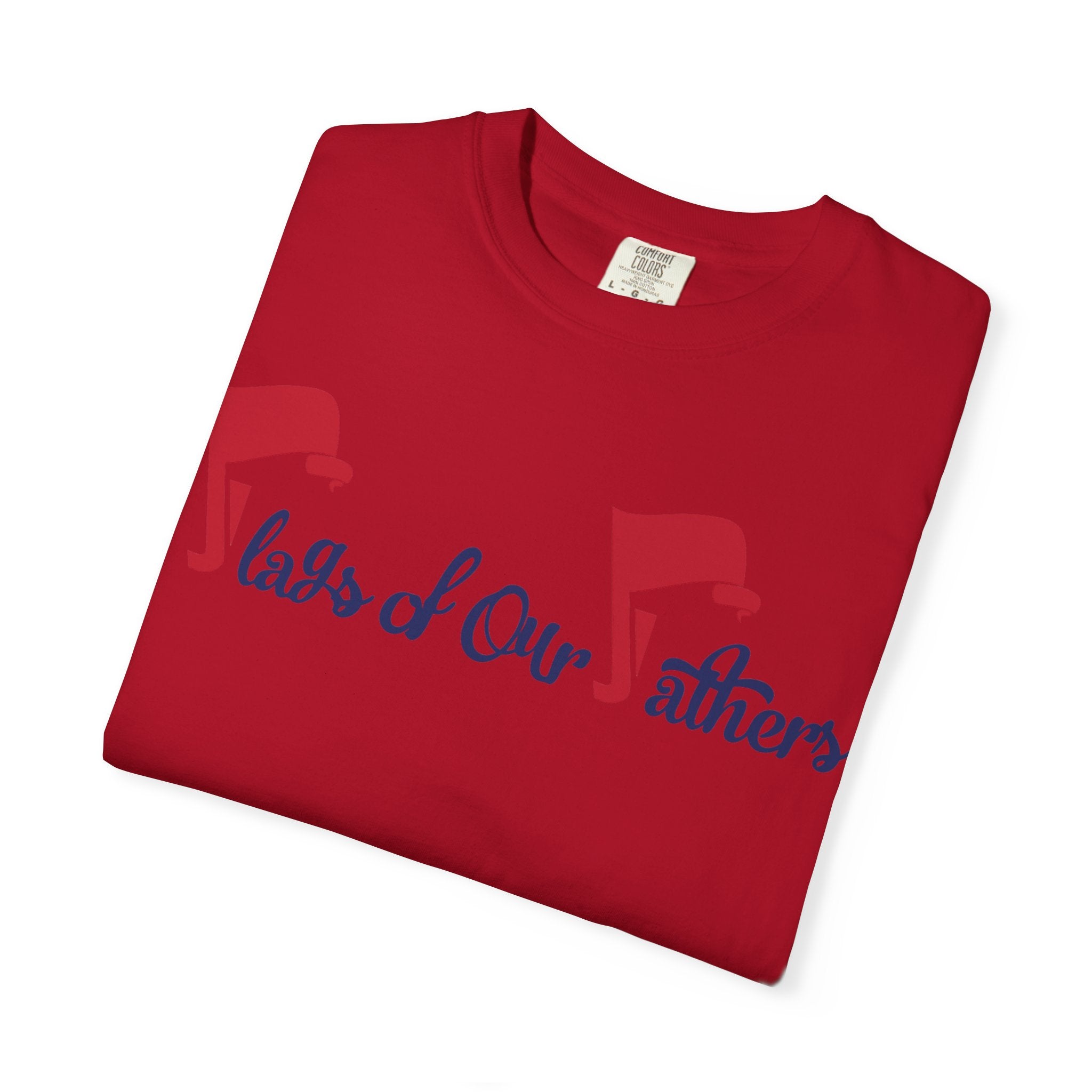 Flags of Our Father Graphic T-shirt - Blue Red