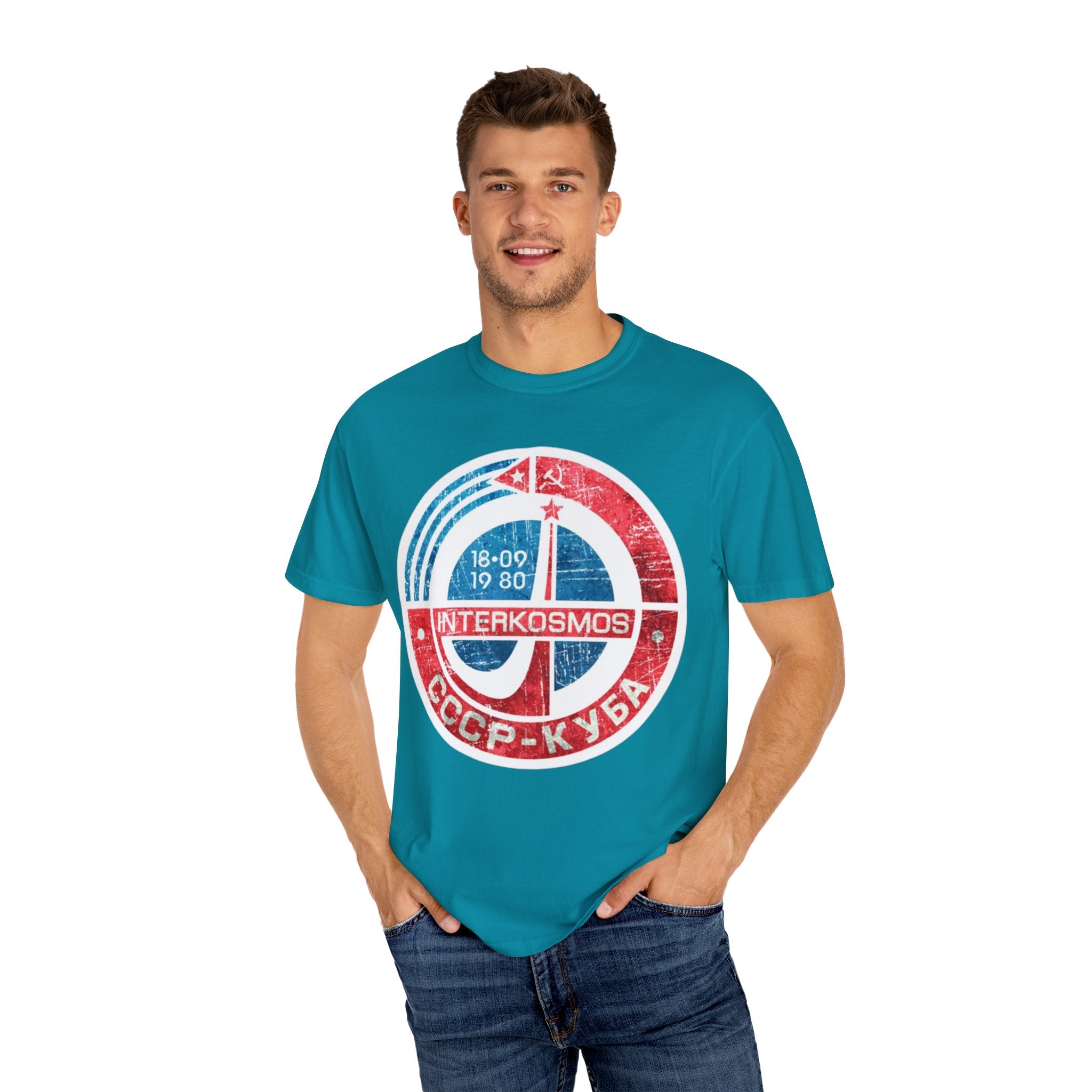 Logo Patch Unisex T-shirt - Intercosmos Cuba Space Mission