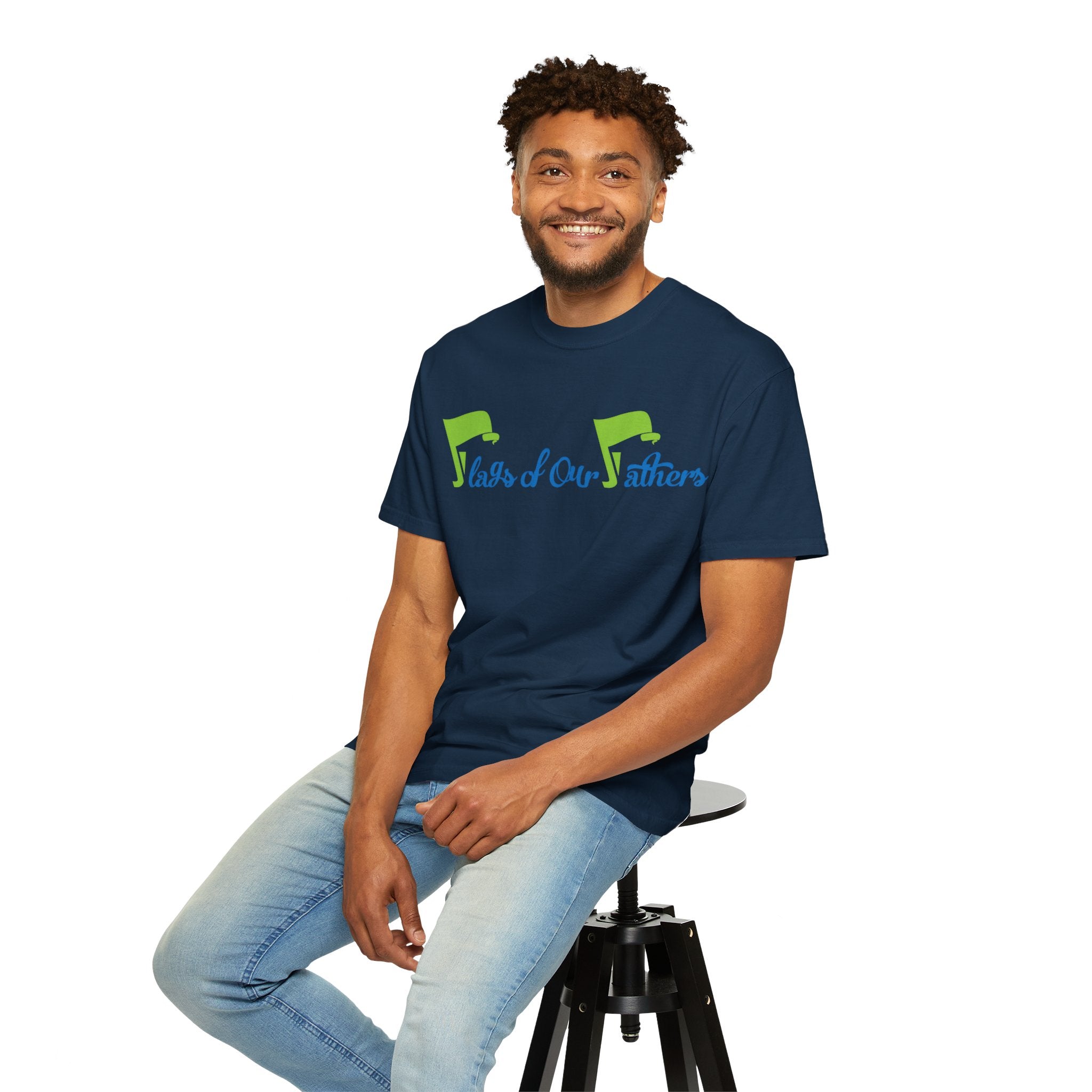 Flags of Our Father T-shirt - Blue Green