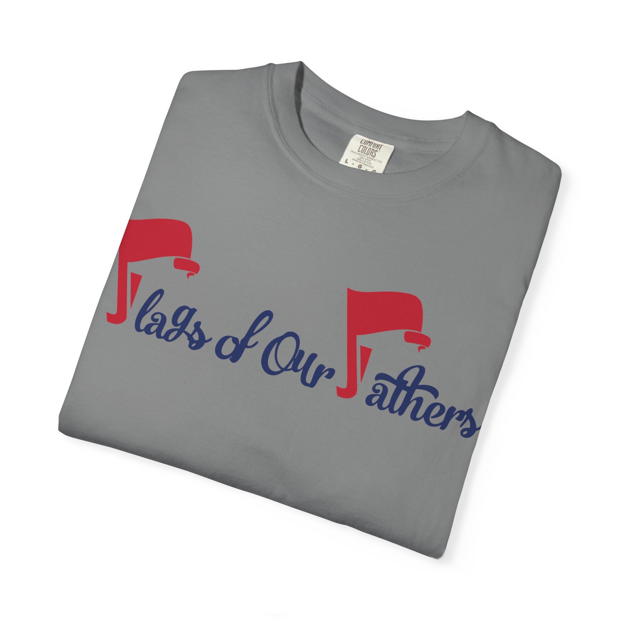 Flags of Our Father Graphic T-shirt - Blue Red