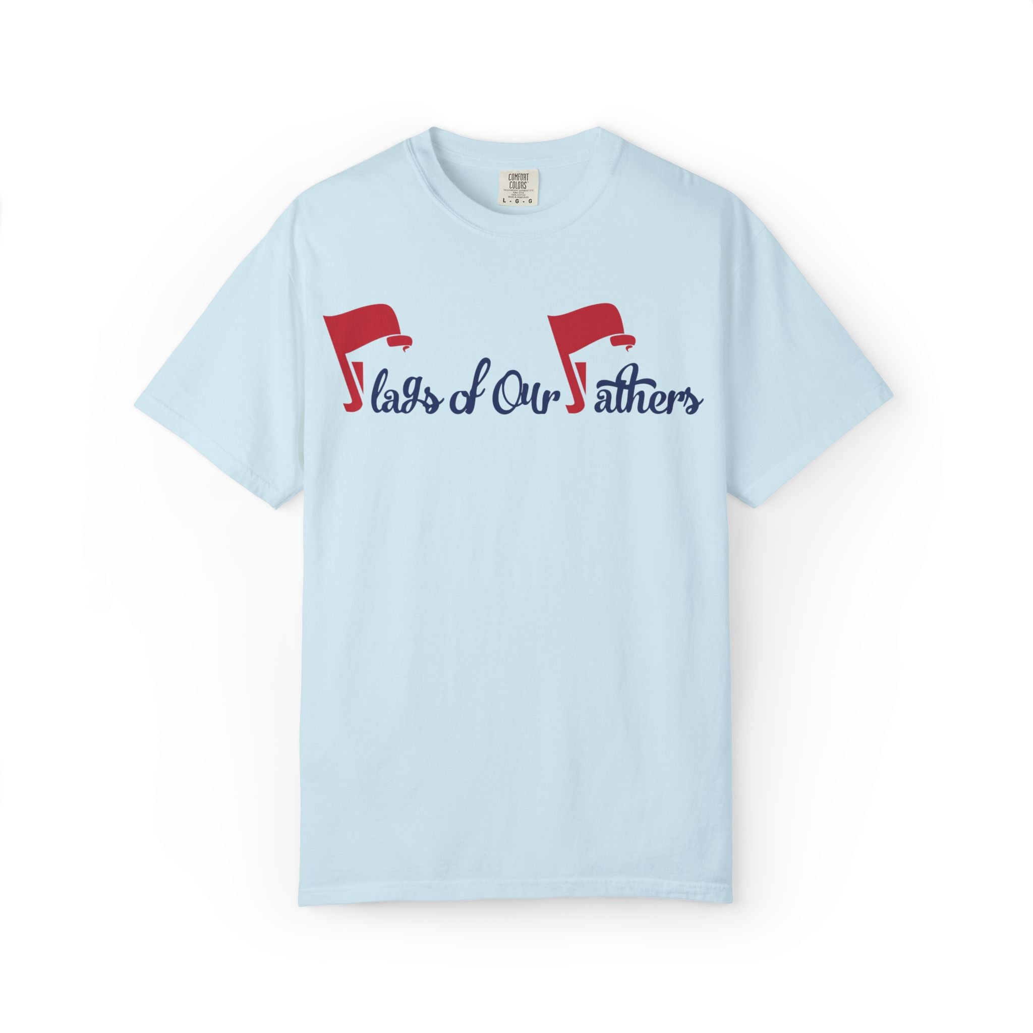 Flags of Our Father Graphic T-shirt - Blue Red
