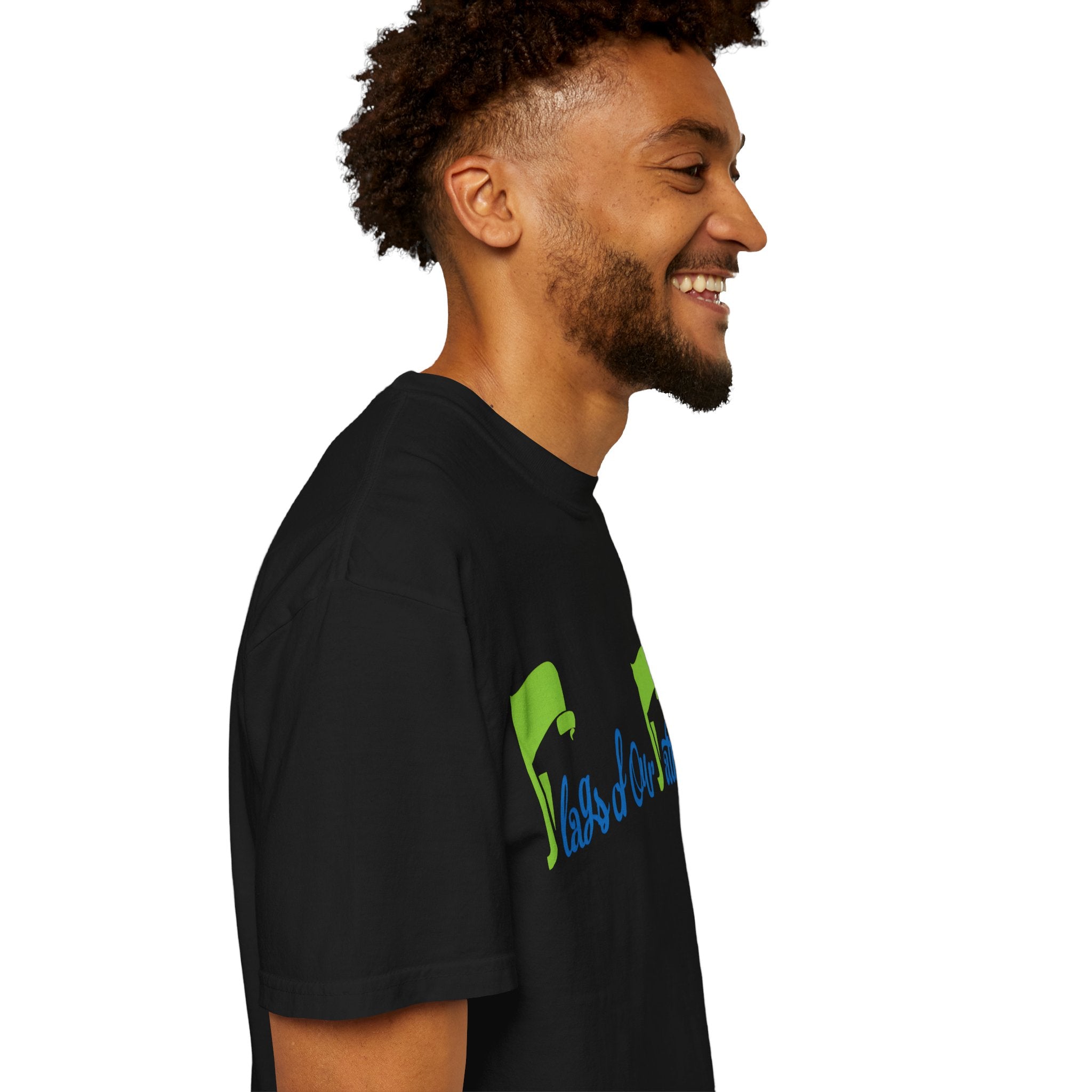 Flags of Our Father T-shirt - Blue Green