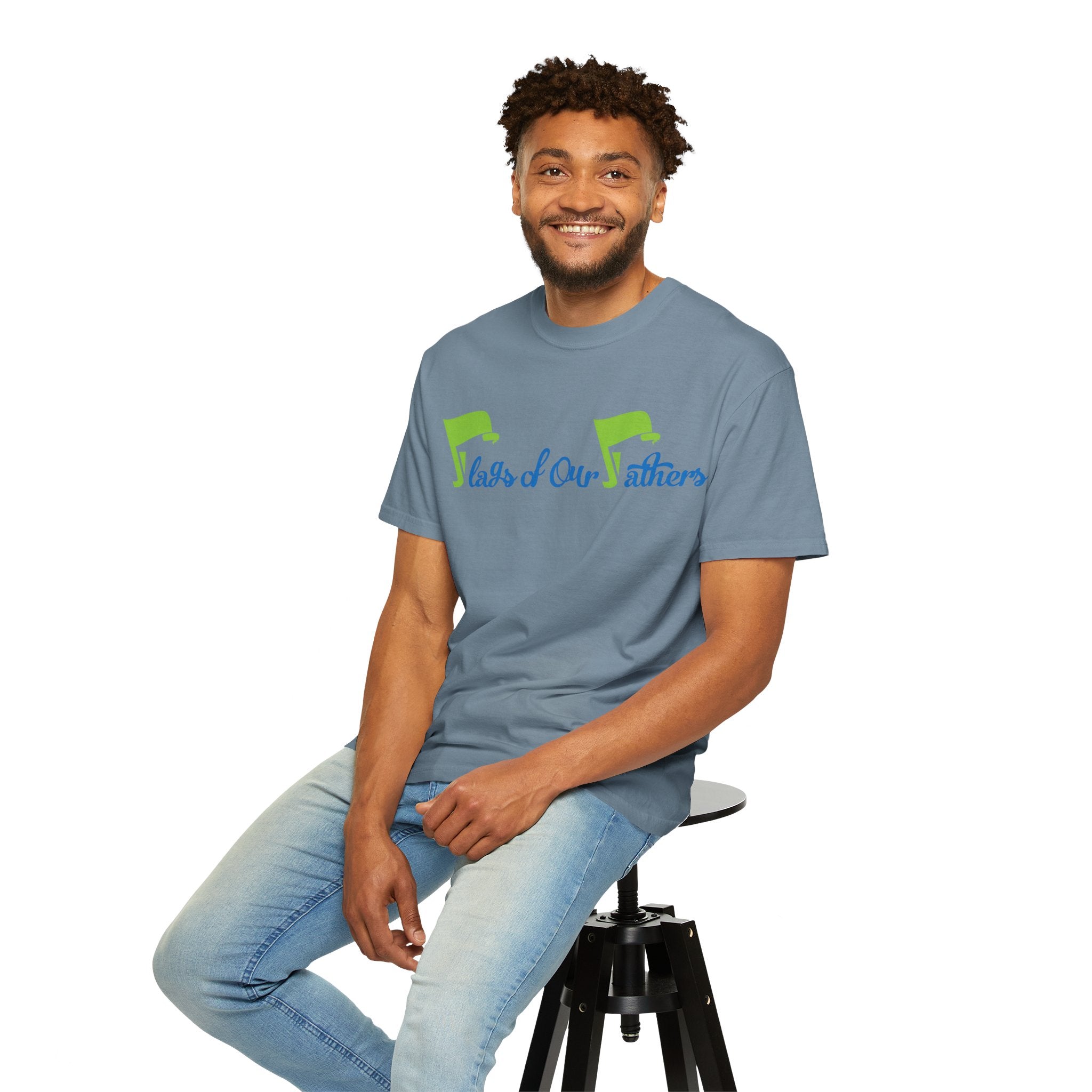 Flags of Our Father T-shirt - Blue Green