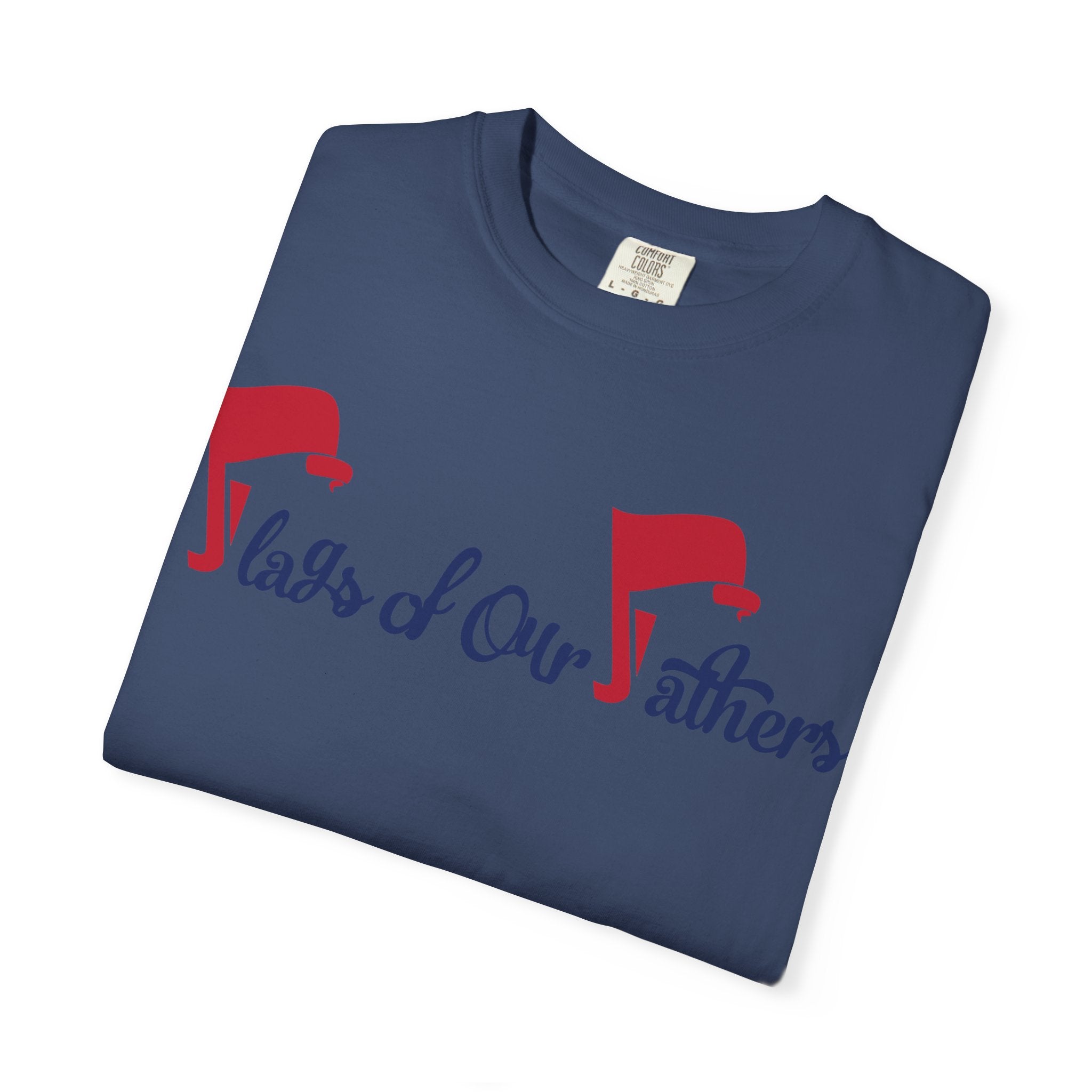 Flags of Our Father Graphic T-shirt - Blue Red