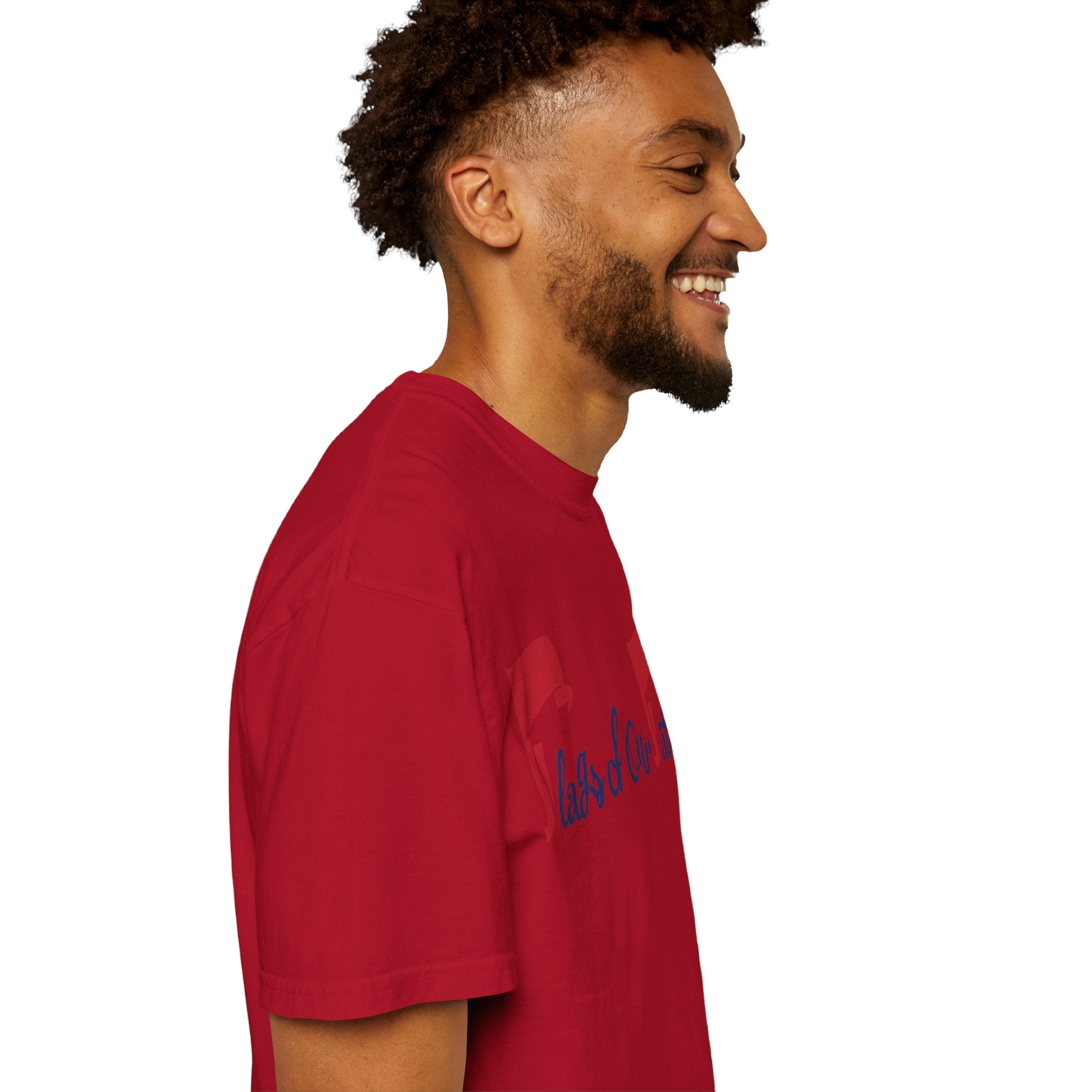 Flags of Our Father Graphic T-shirt - Blue Red