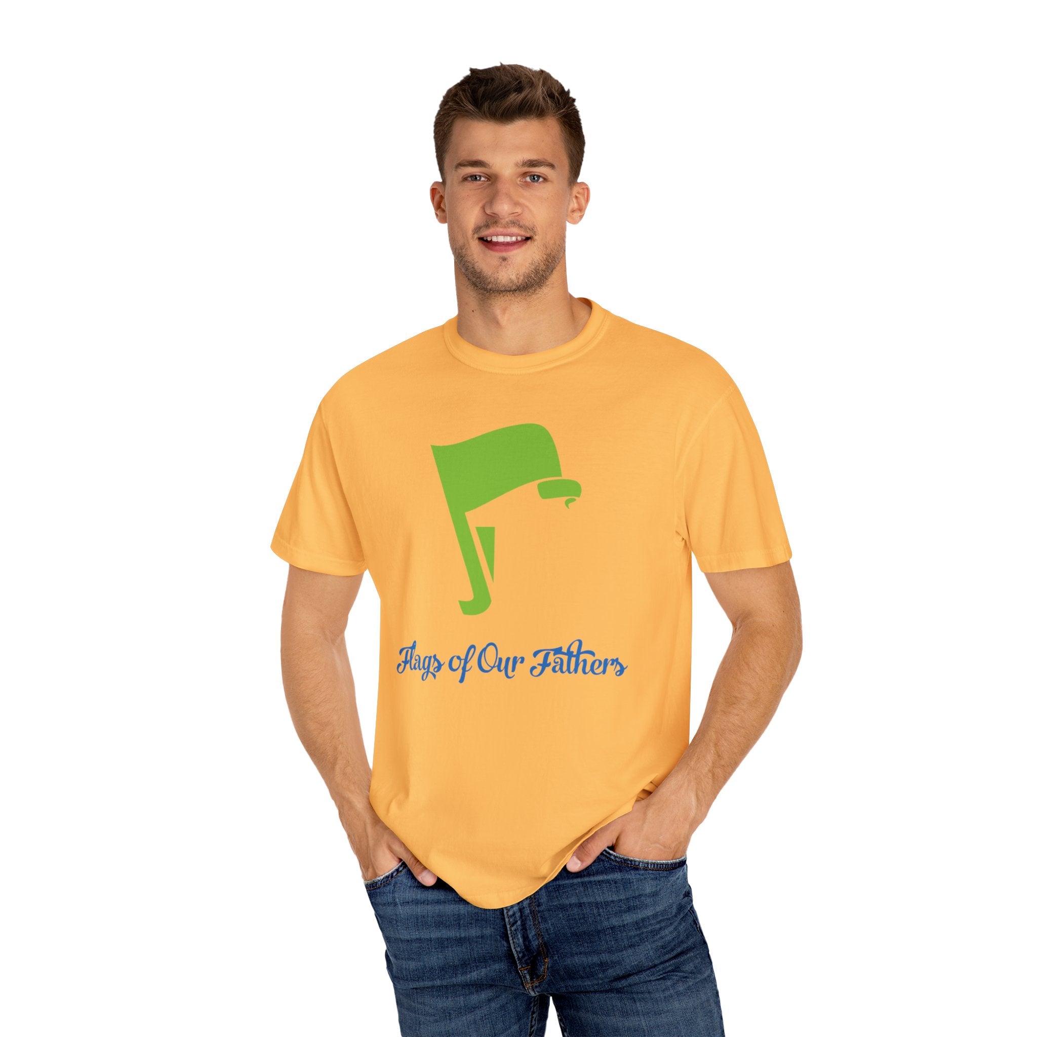Flags of Our Father Graphic Tee - Blue Green