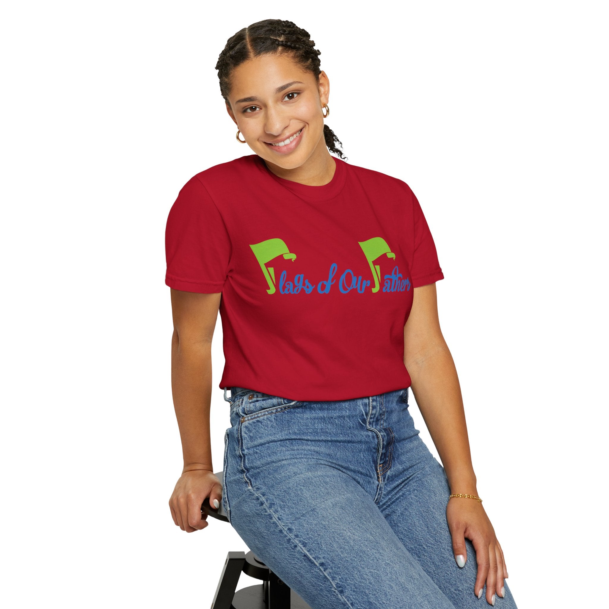 Flags of Our Father T-shirt - Blue Green