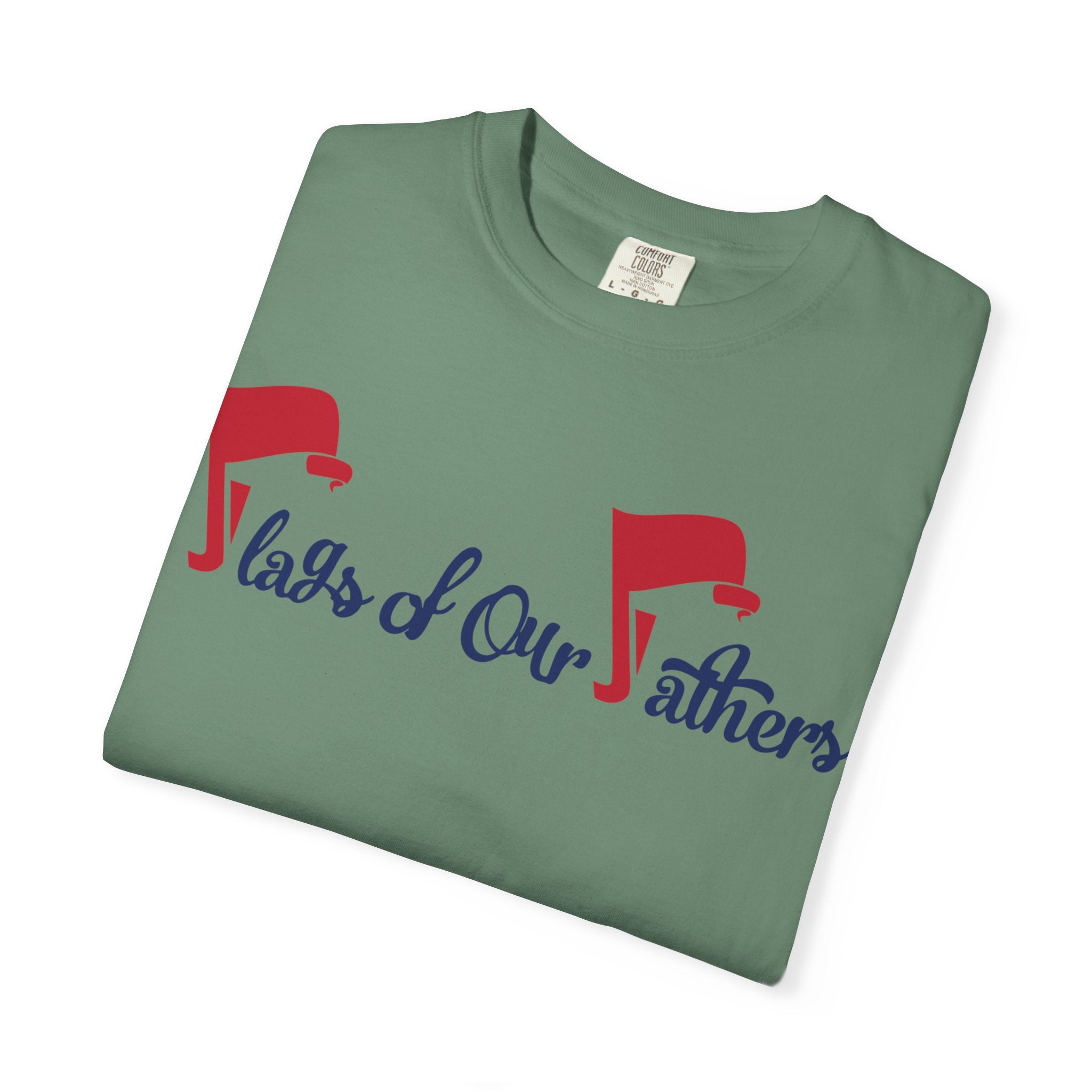 Flags of Our Father Graphic T-shirt - Blue Red