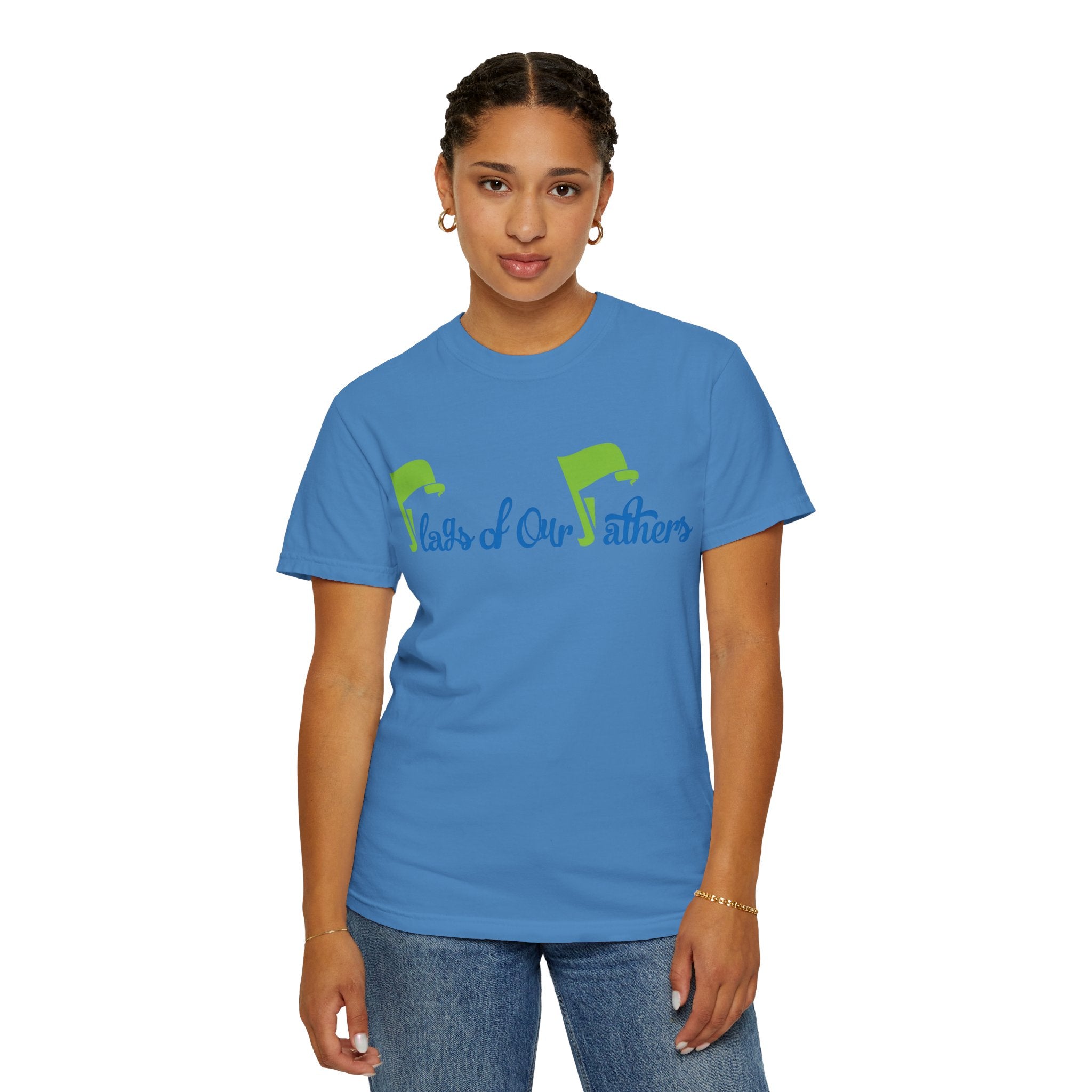Flags of Our Father T-shirt - Blue Green