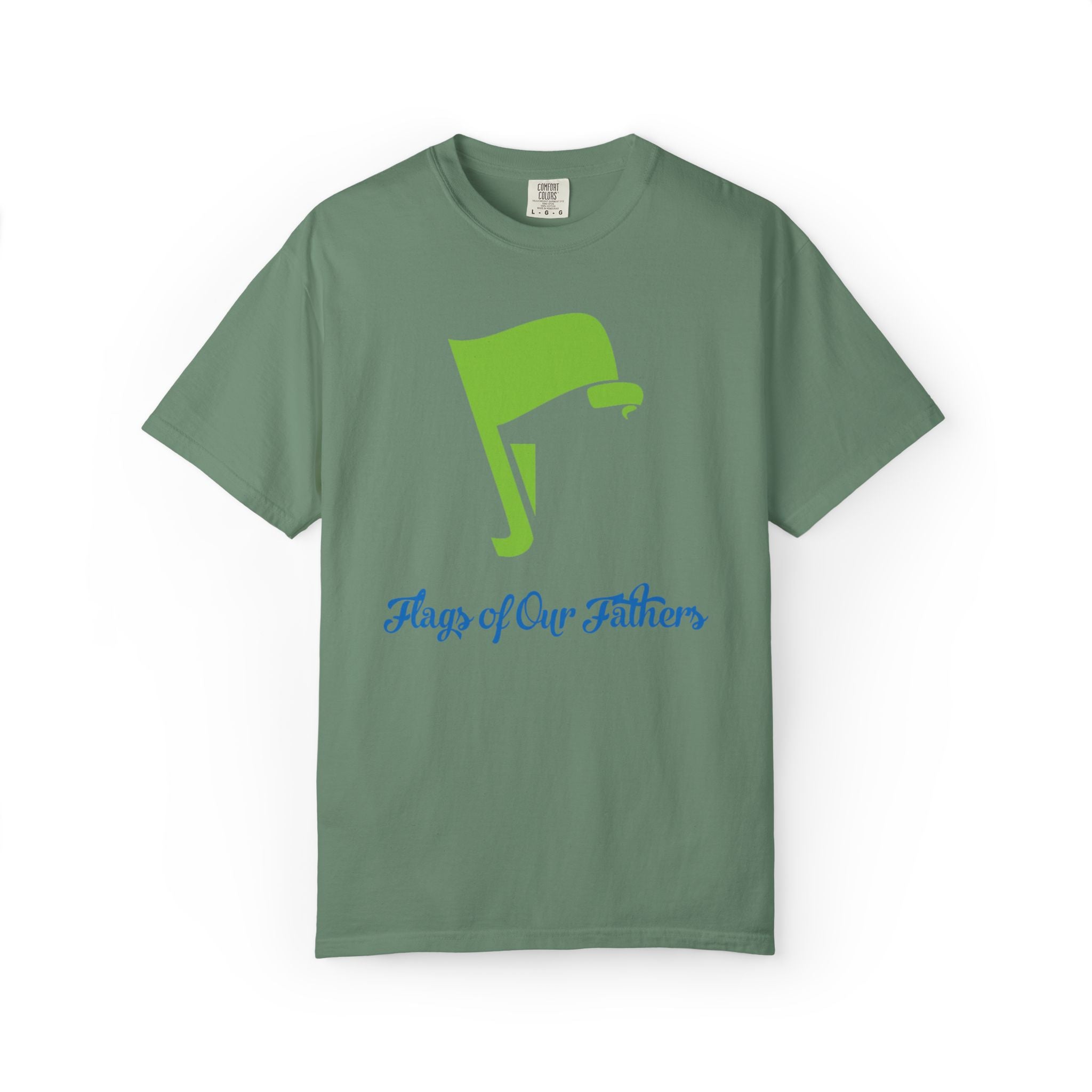 Flags of Our Father Graphic Tee - Blue Green