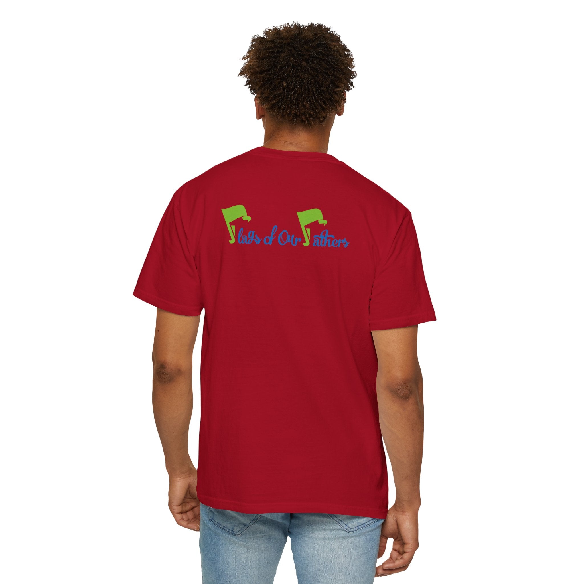 Flags of Our Father Graphic Tee - Blue Green