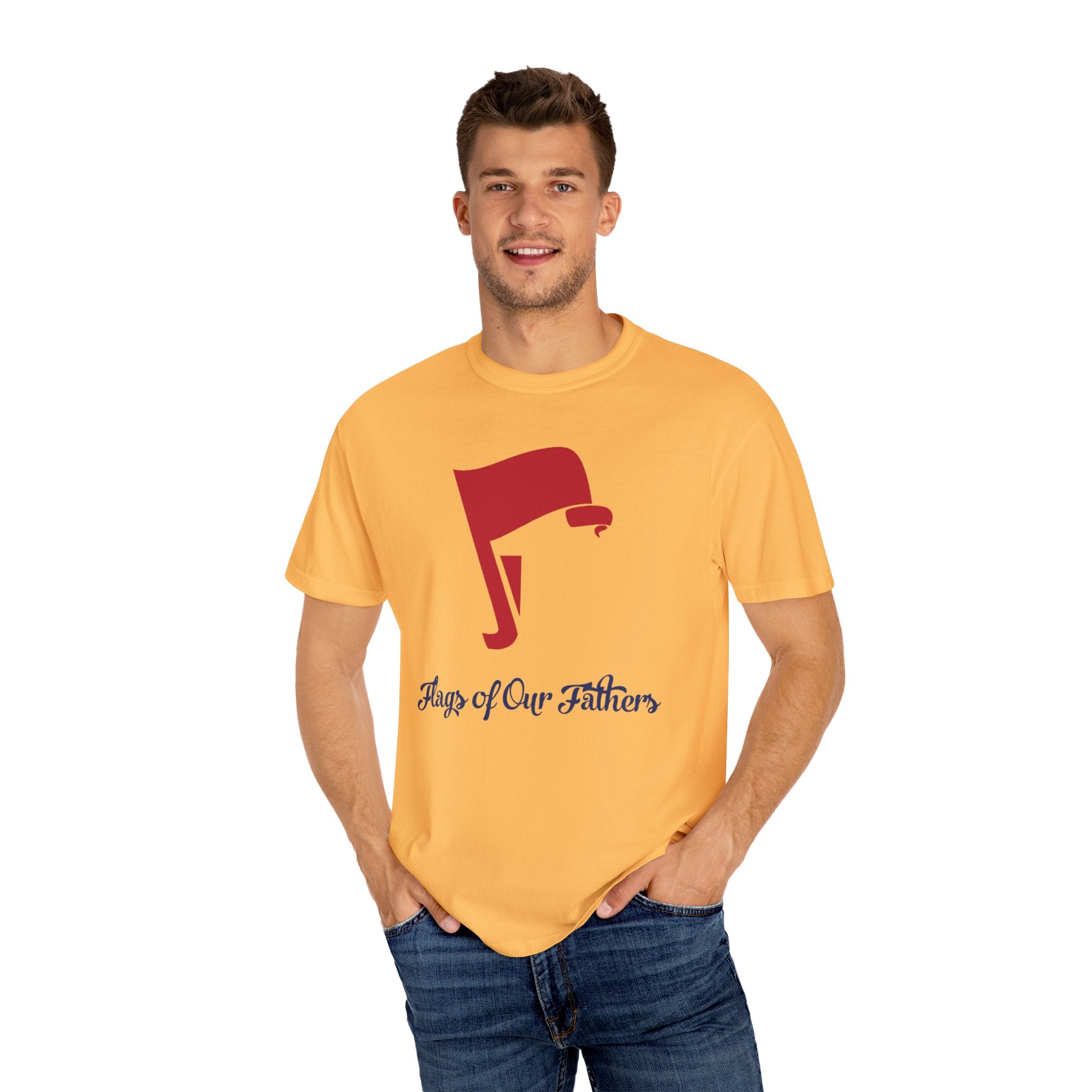 Flags of Our Father Graphic Tee - Unisex T-shirt Blue Red