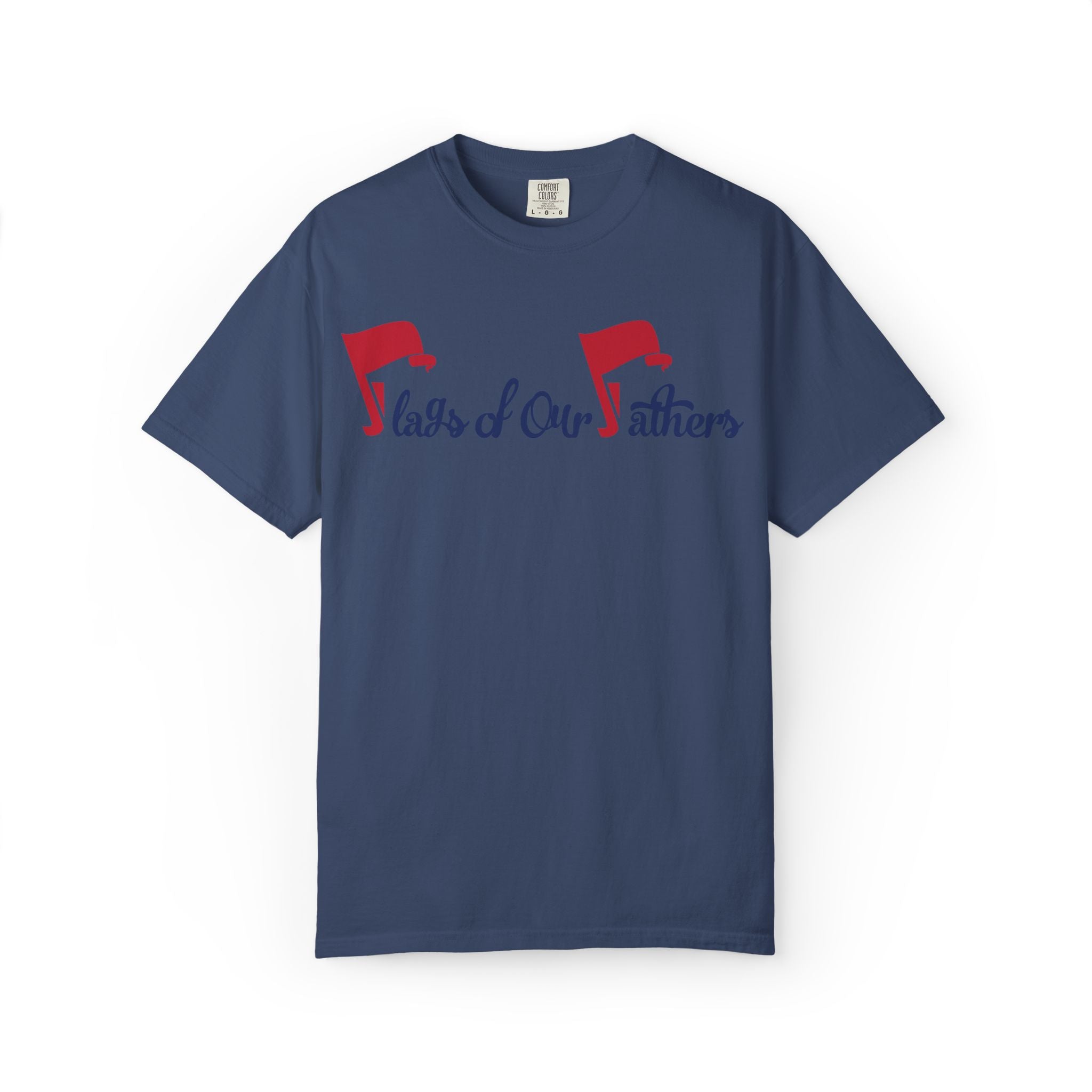 Flags of Our Father Graphic T-shirt - Blue Red