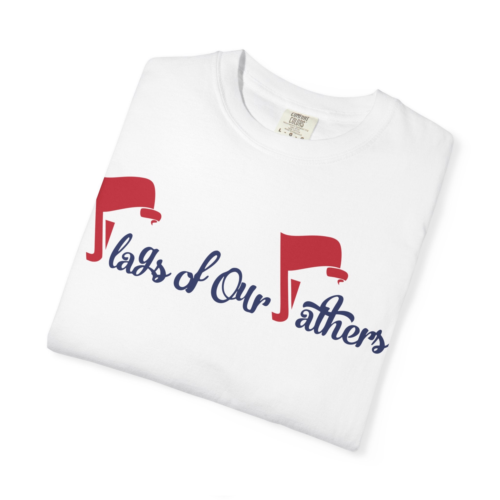 Flags of Our Father Graphic T-shirt - Blue Red