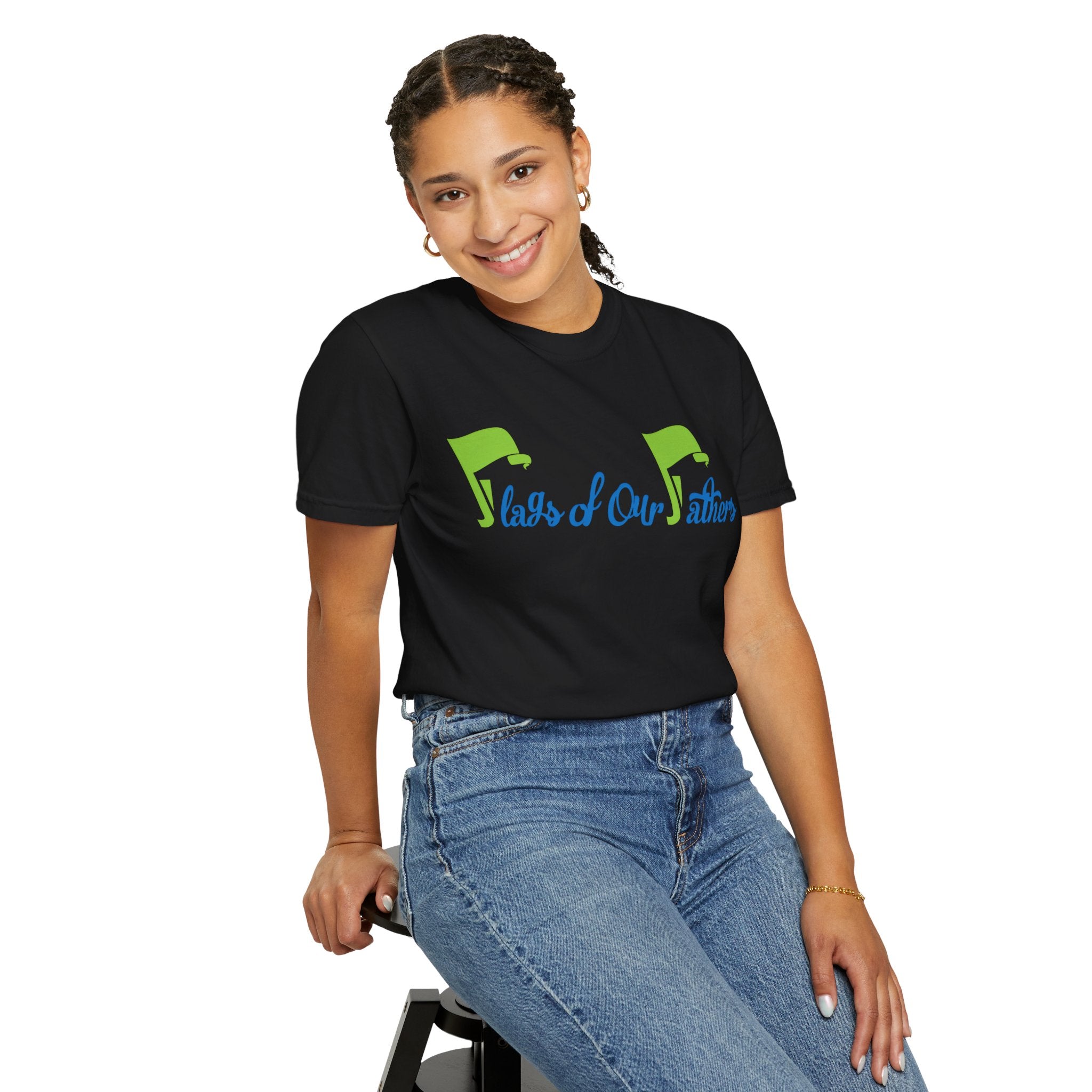 Flags of Our Father T-shirt - Blue Green