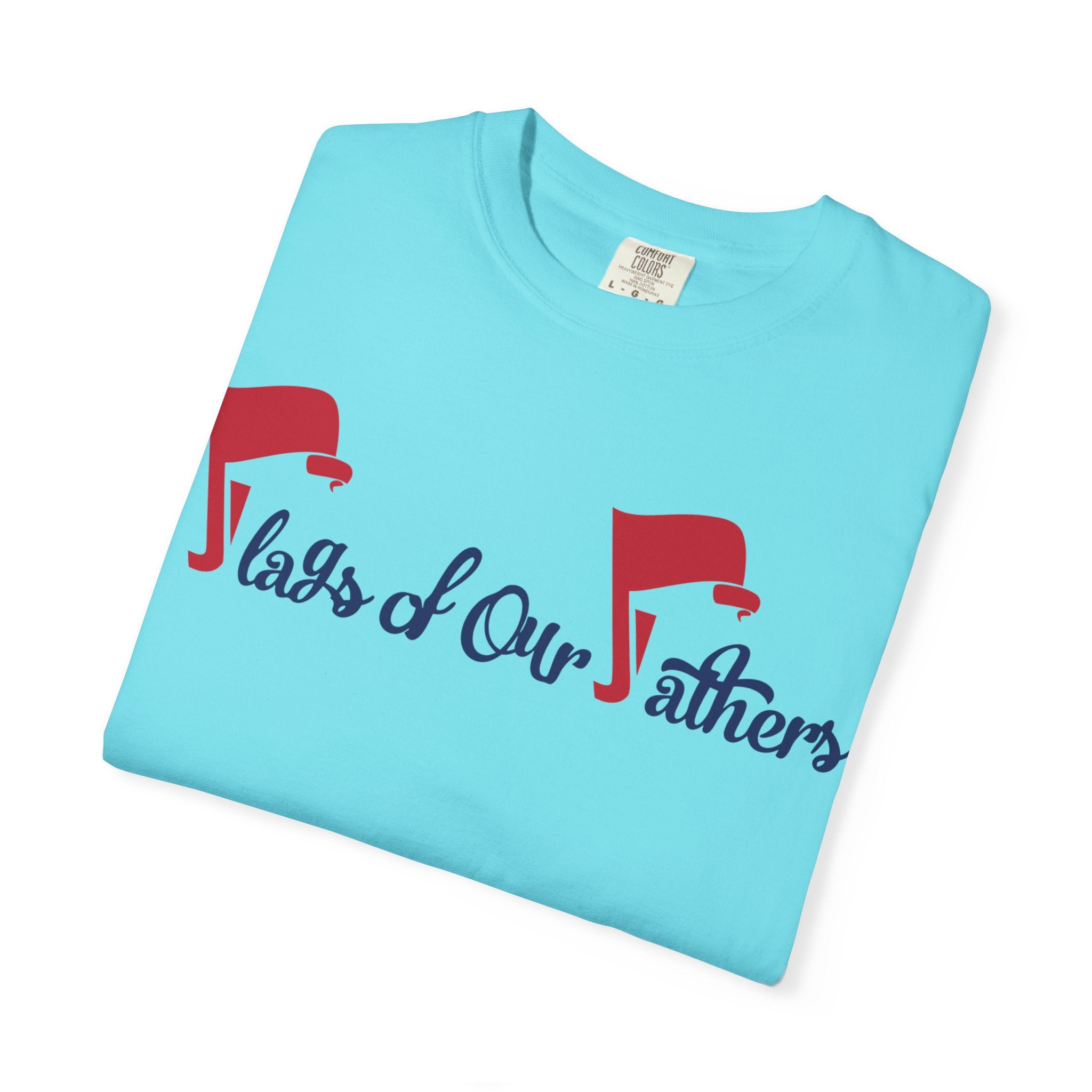 Flags of Our Father Graphic T-shirt - Blue Red