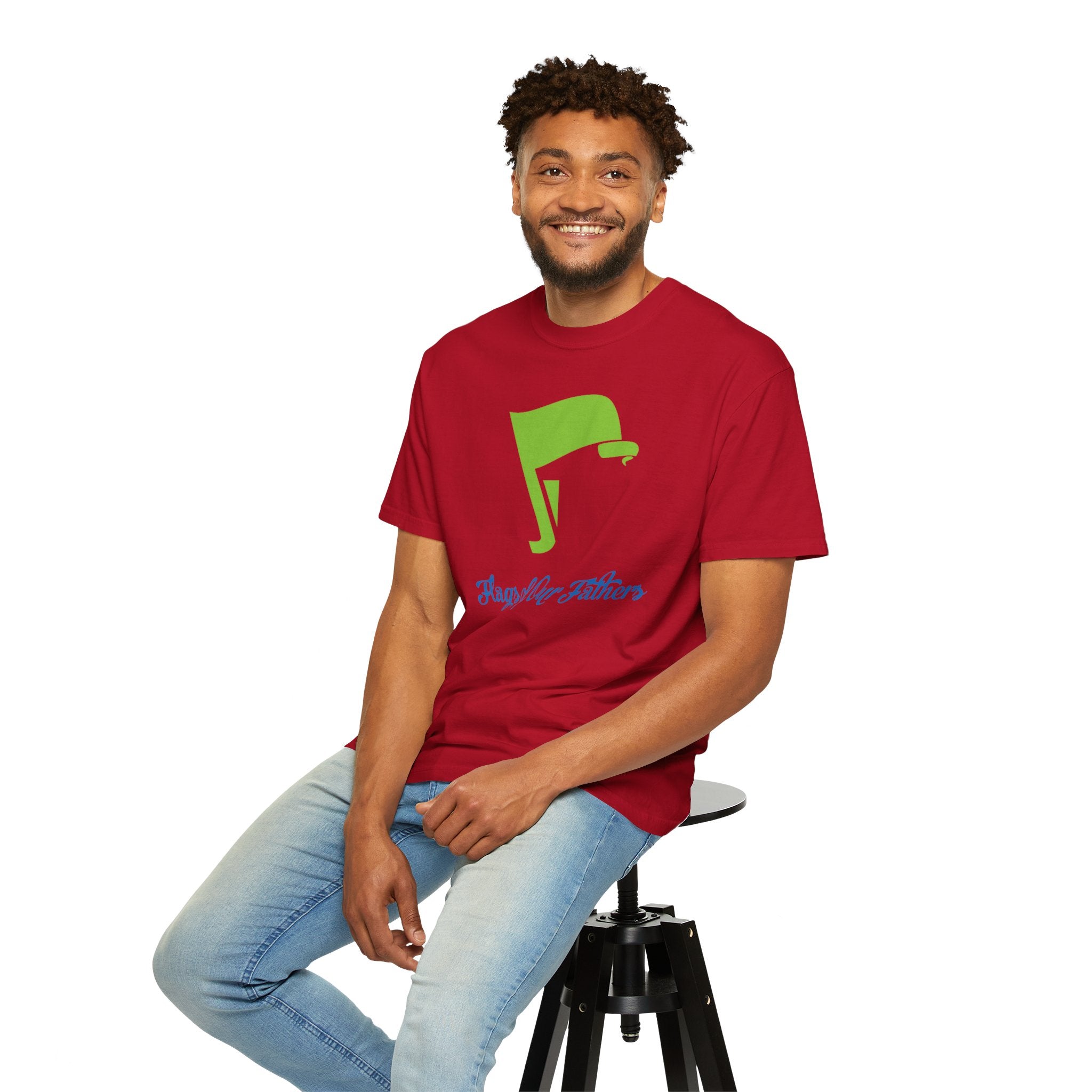Flags of Our Father Graphic Tee - Blue Green
