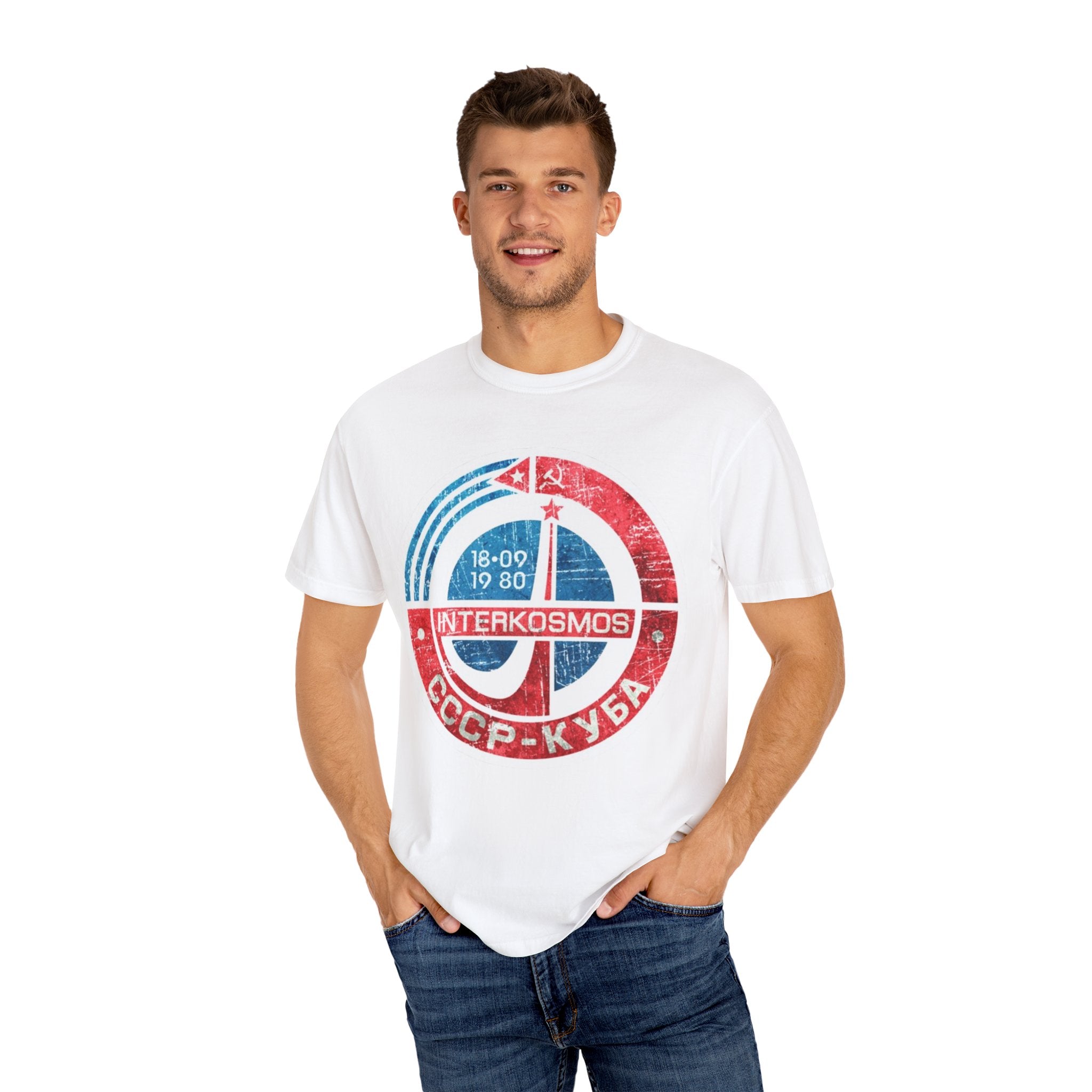 Logo Patch Unisex T-shirt - Intercosmos Cuba Space Mission