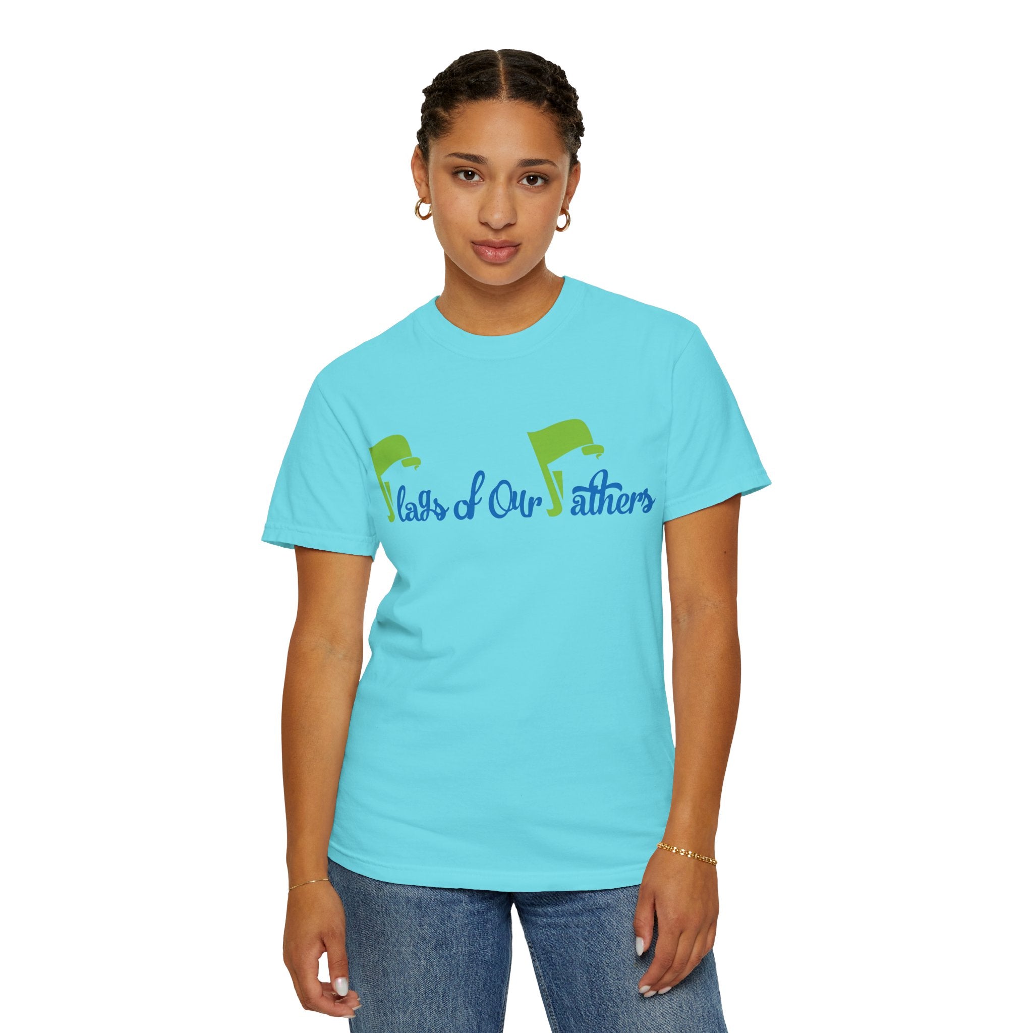 Flags of Our Father T-shirt - Blue Green