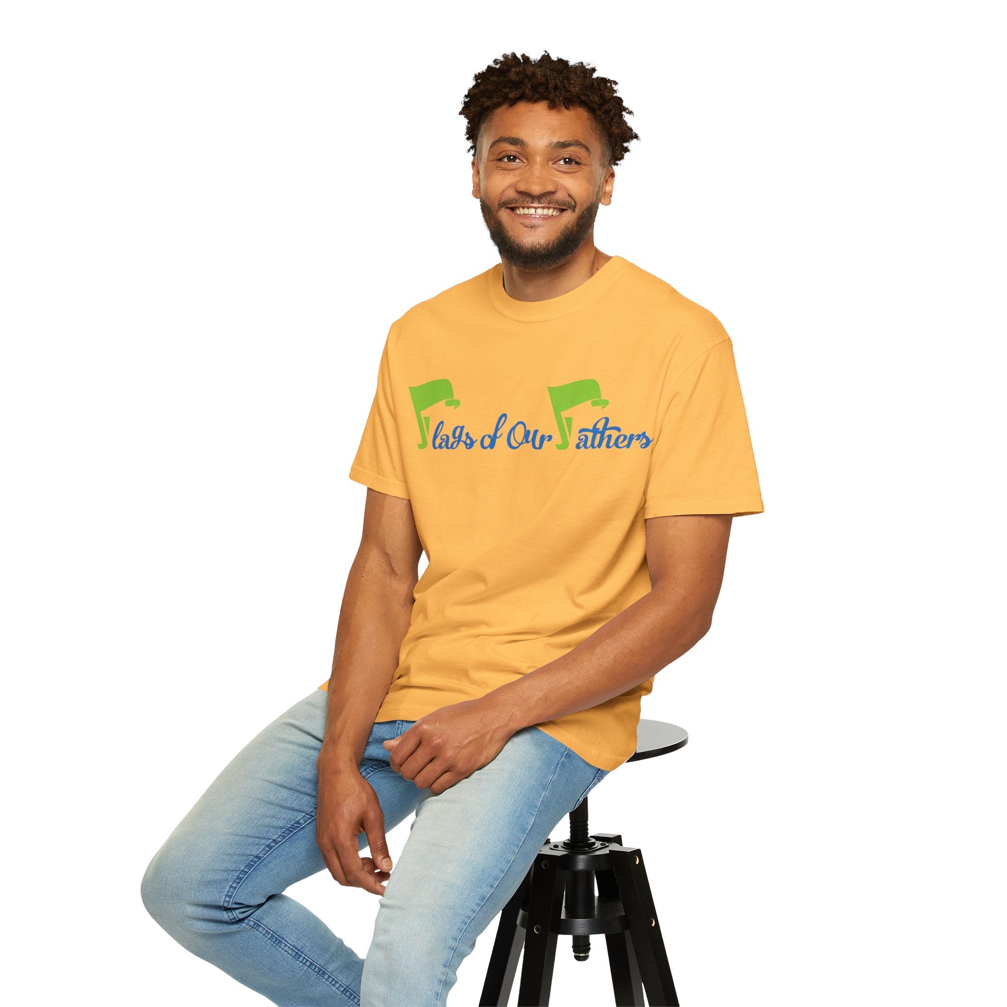 Flags of Our Father T-shirt - Blue Green