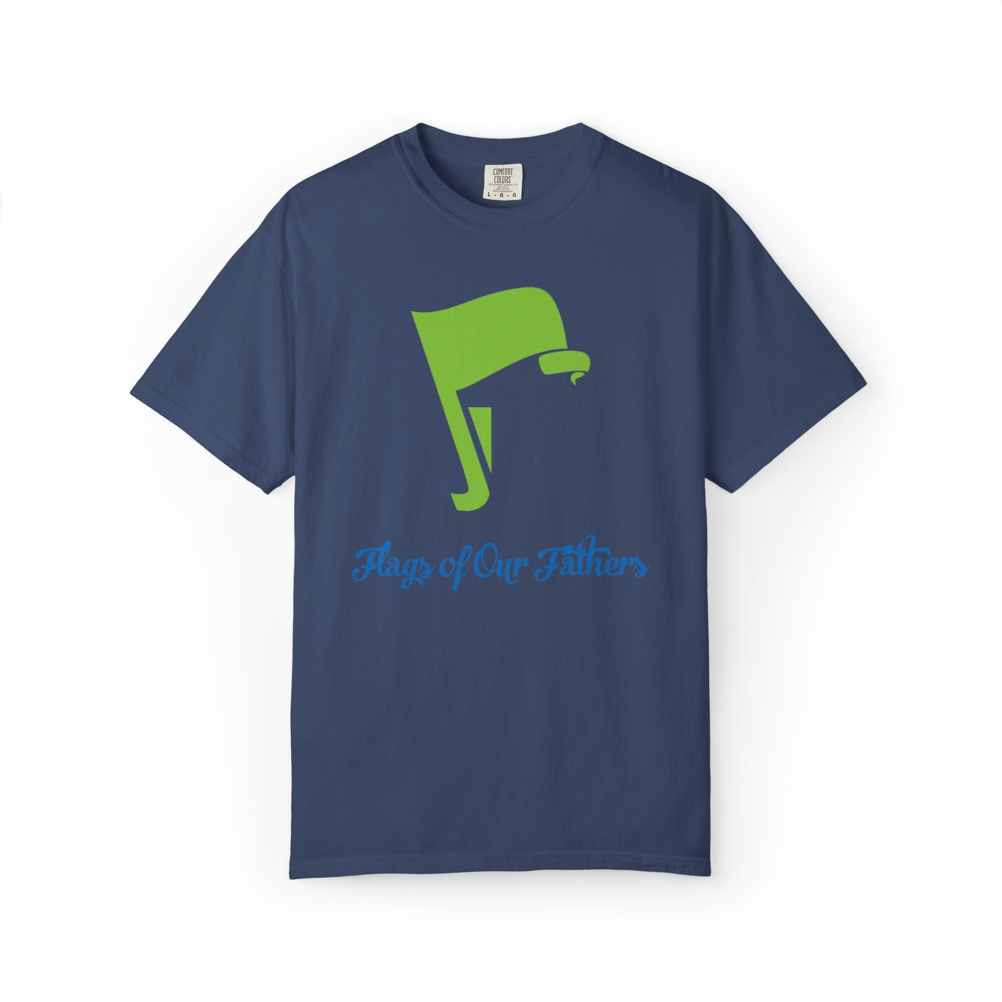 Flags of Our Father Graphic Tee - Blue Green