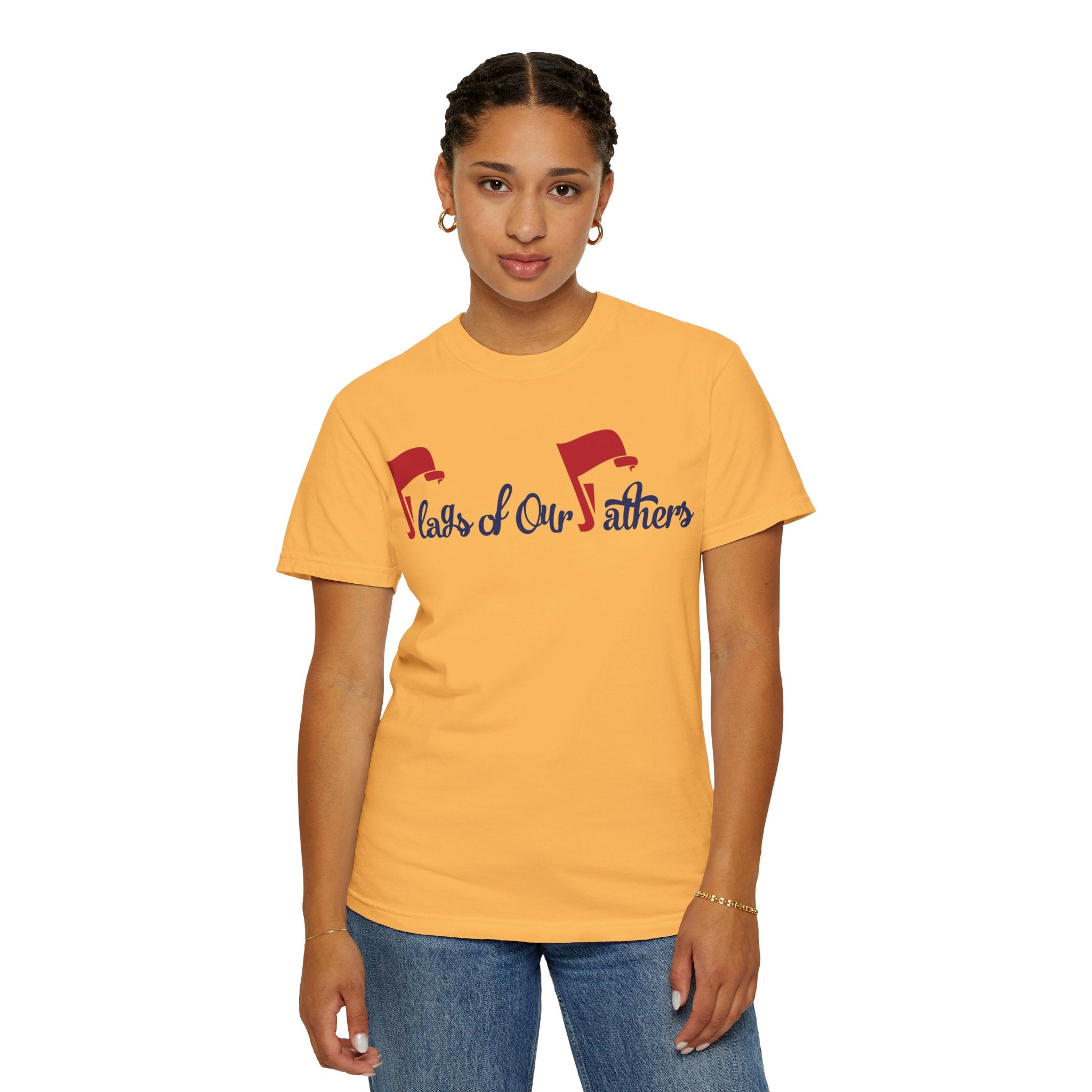 Flags of Our Father Graphic T-shirt - Blue Red