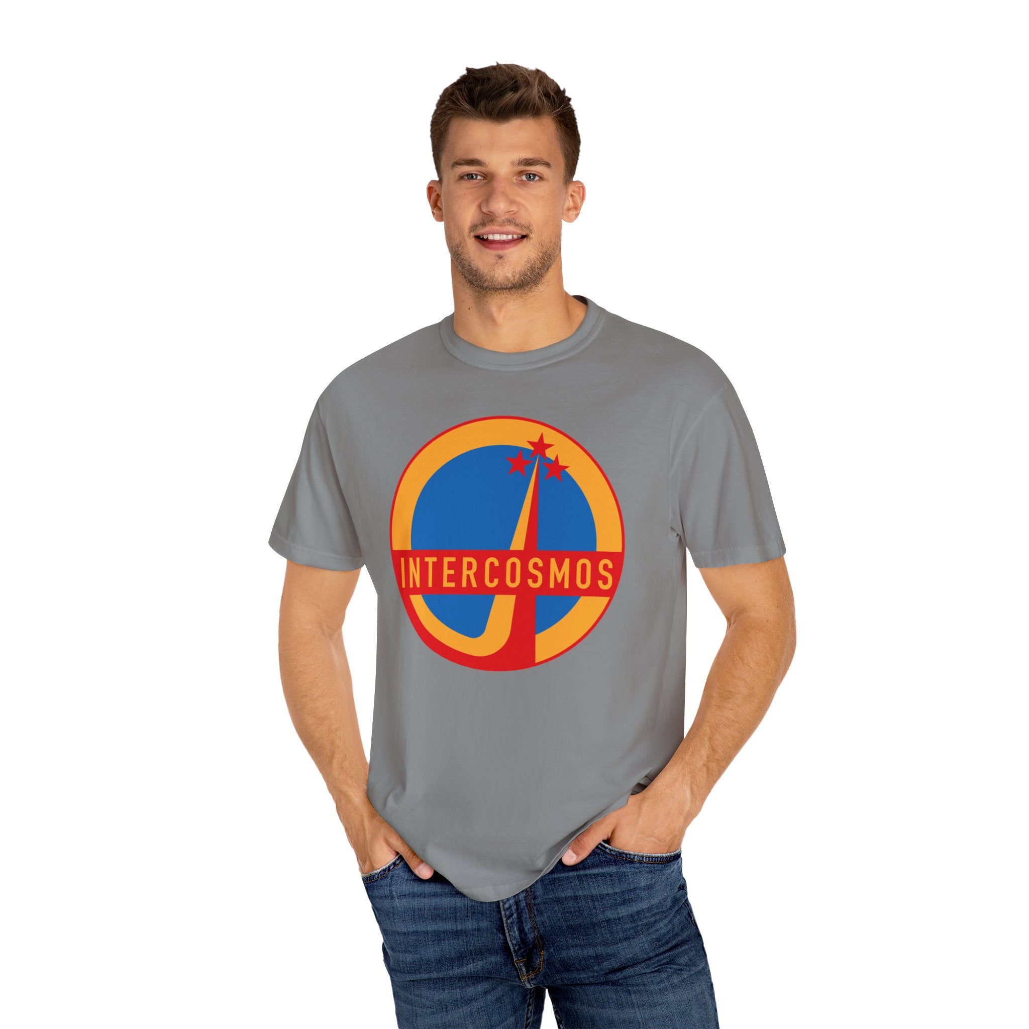 Unisex T-shirt Vintage Intercosmos Soviet Space Program Logo