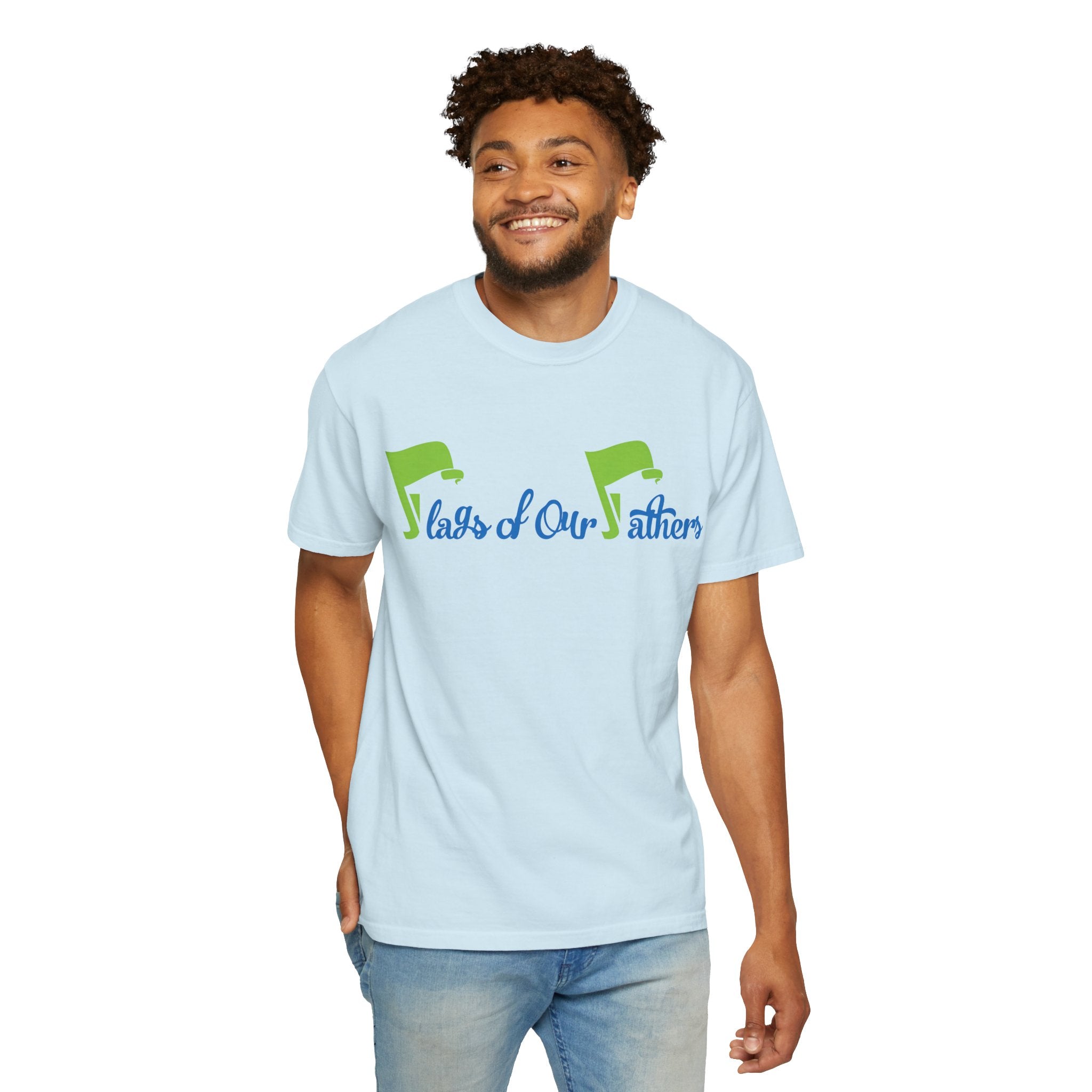 Flags of Our Father T-shirt - Blue Green