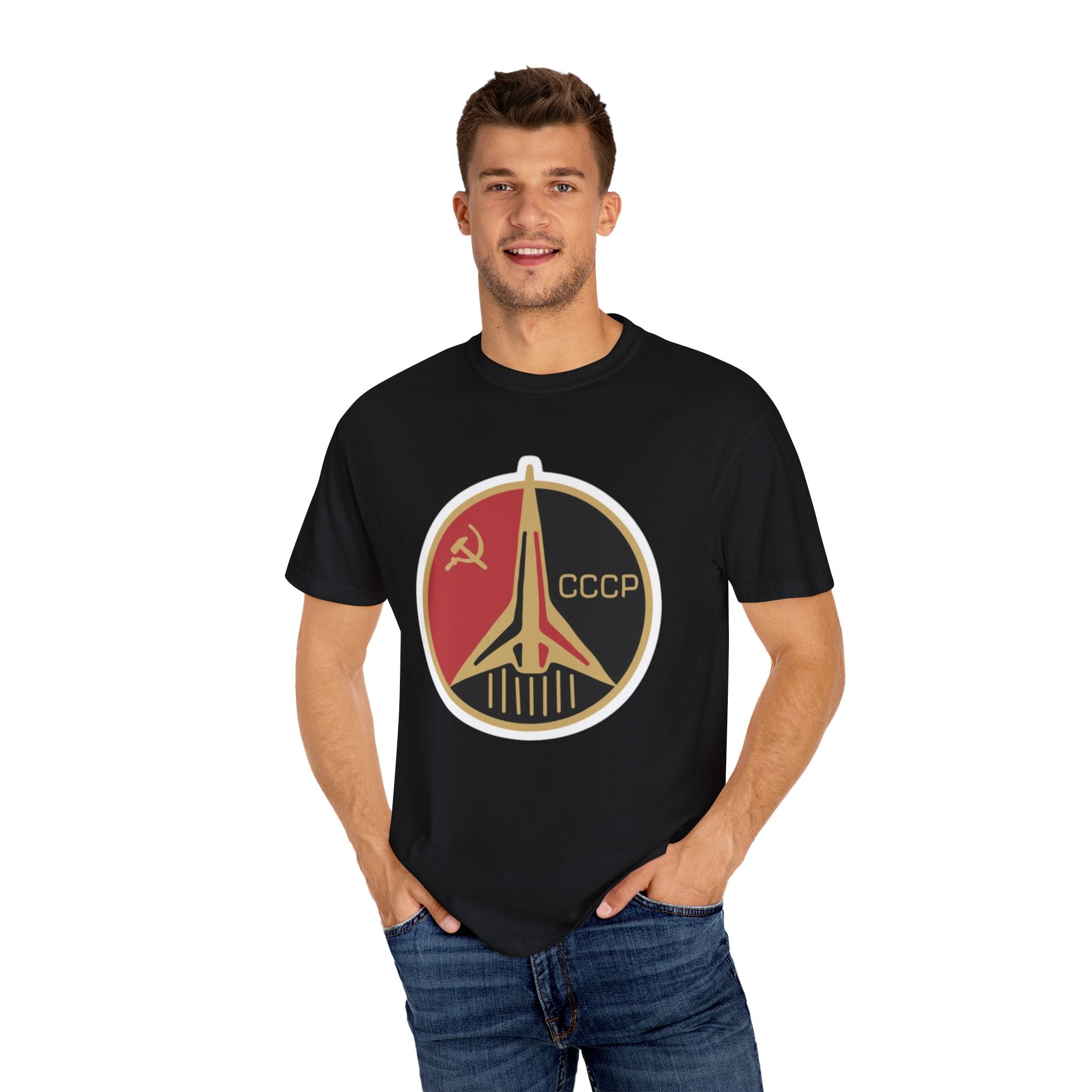 Vintage Soviet Space Tee, Retro T-Shirt, CCCP Graphics, Unisex Apparel, Gift for History Buffs, Space Enthusiasts