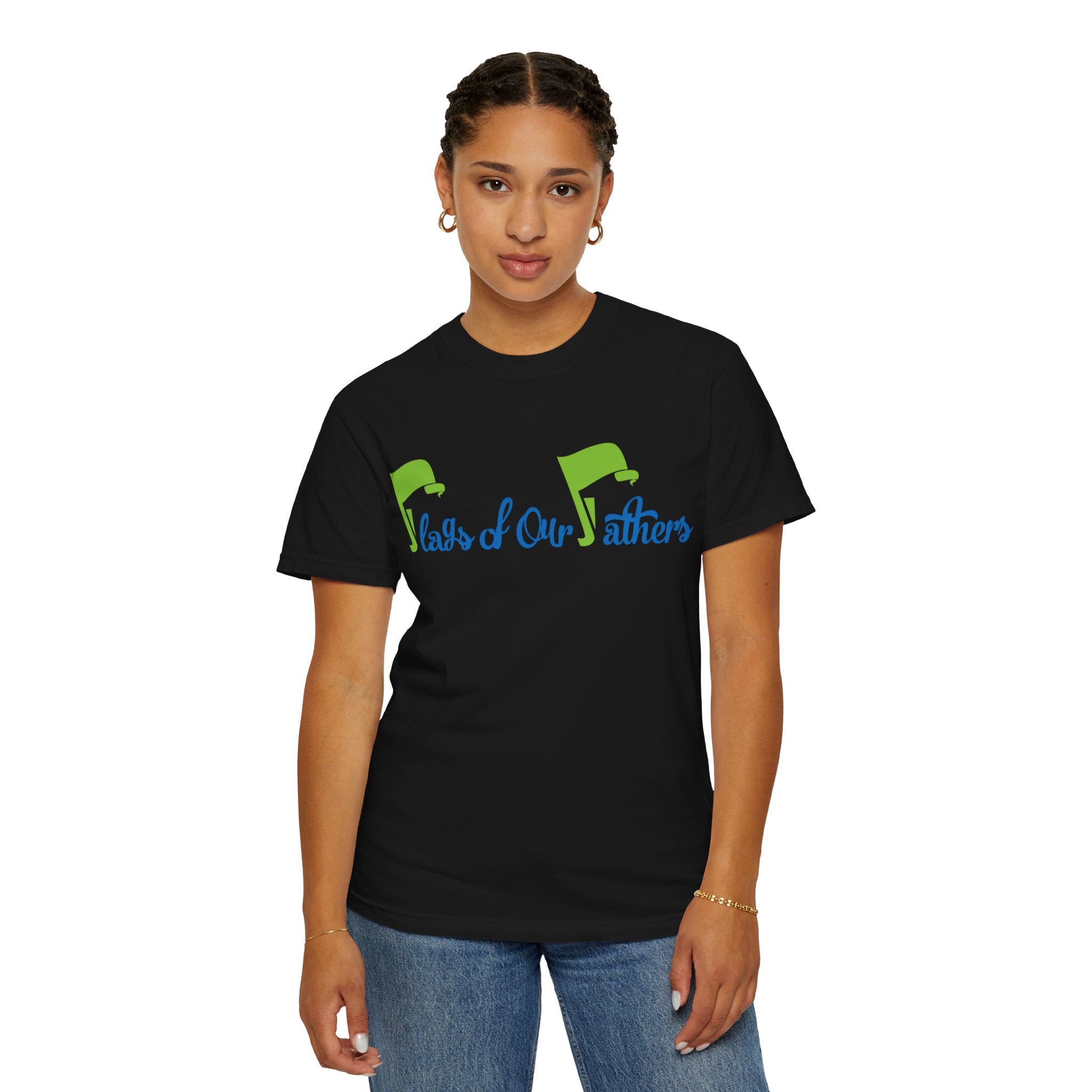 Flags of Our Father T-shirt - Blue Green
