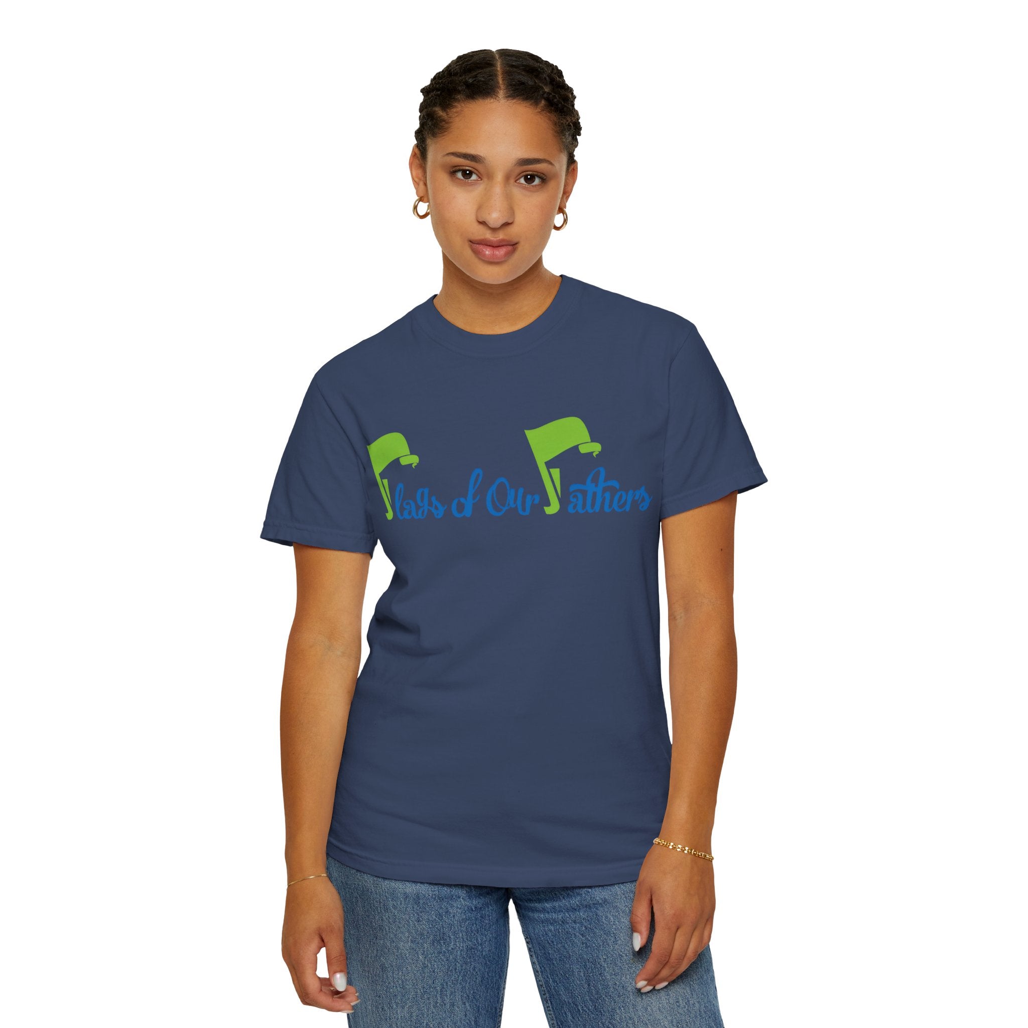 Flags of Our Father T-shirt - Blue Green