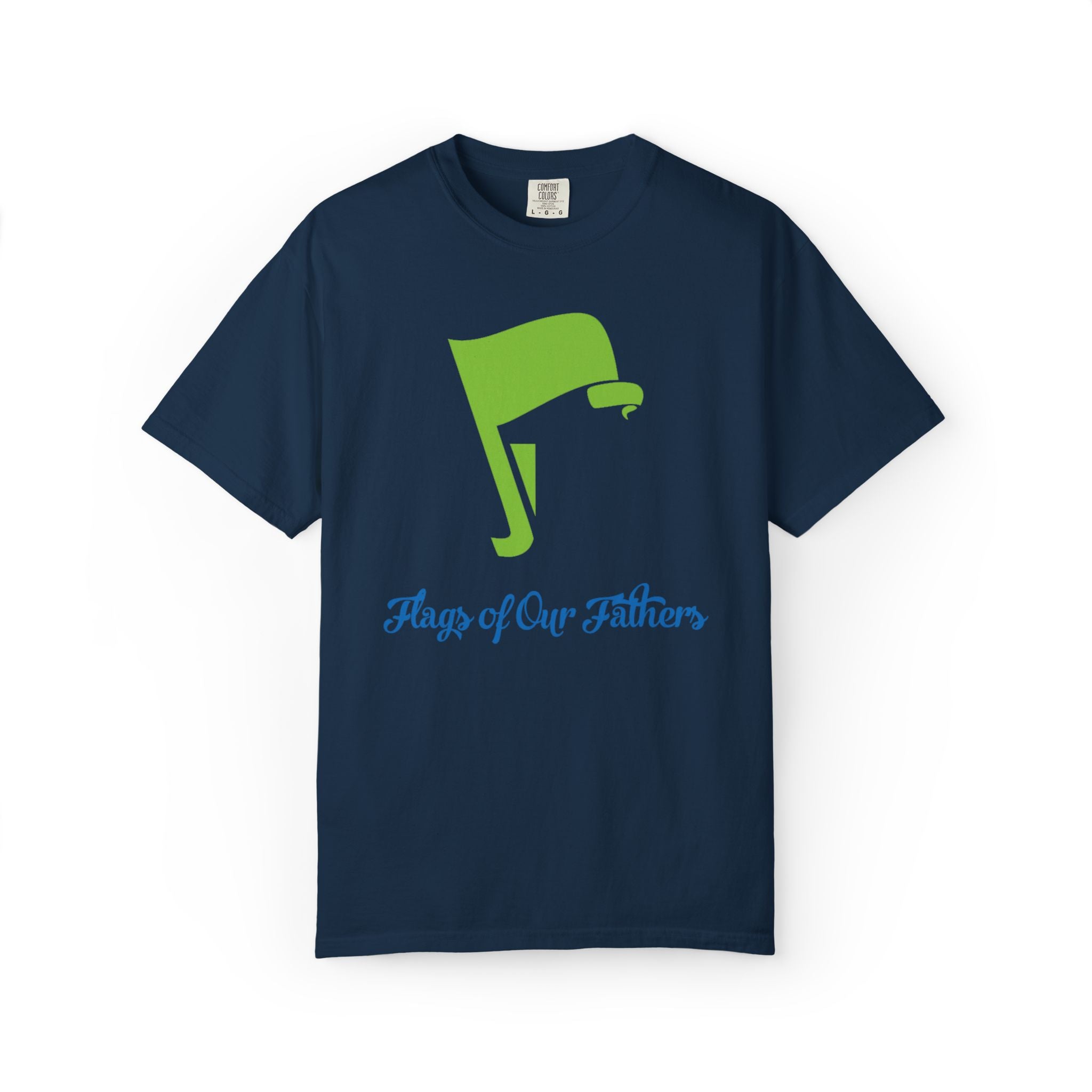 Flags of Our Father Graphic Tee - Blue Green