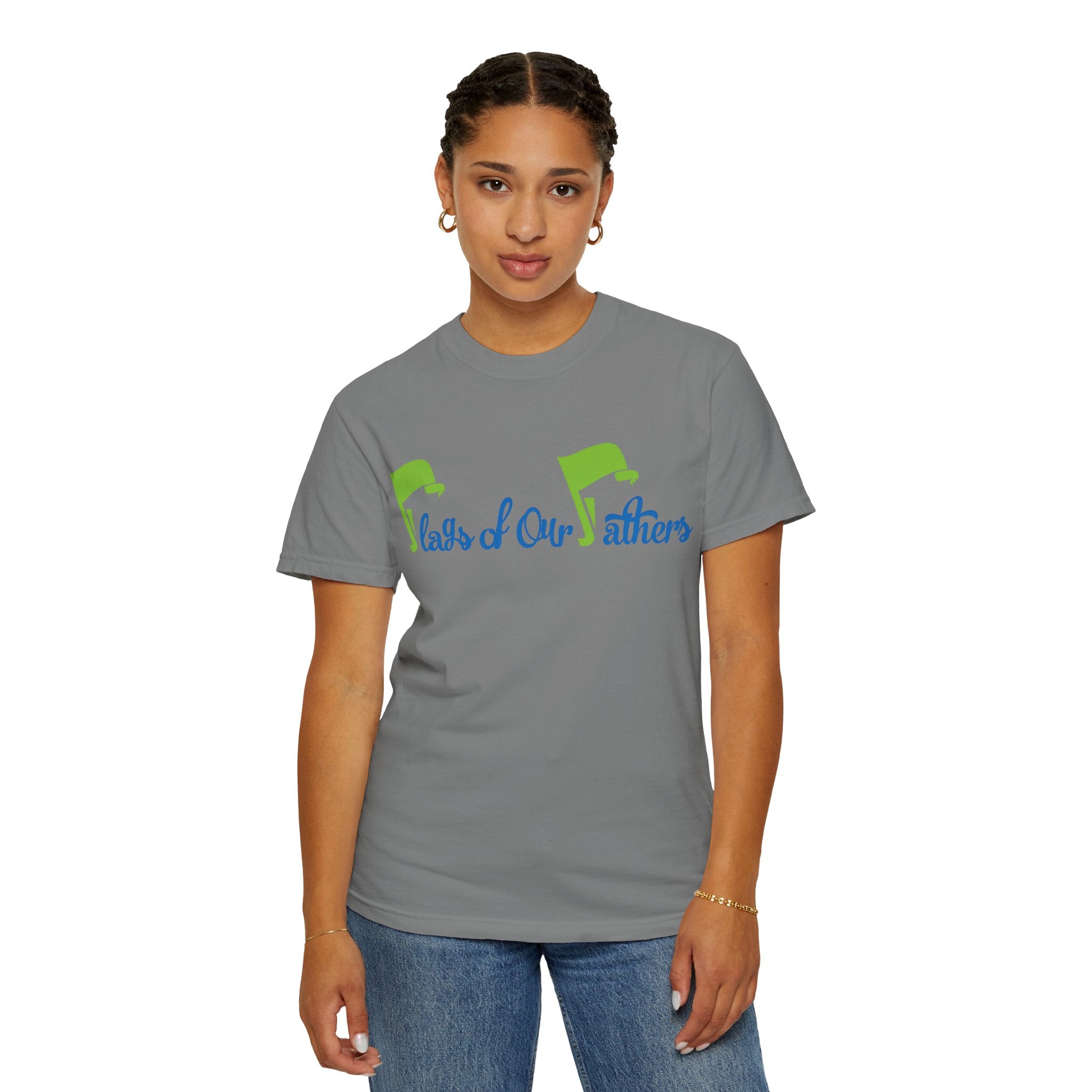 Flags of Our Father T-shirt - Blue Green
