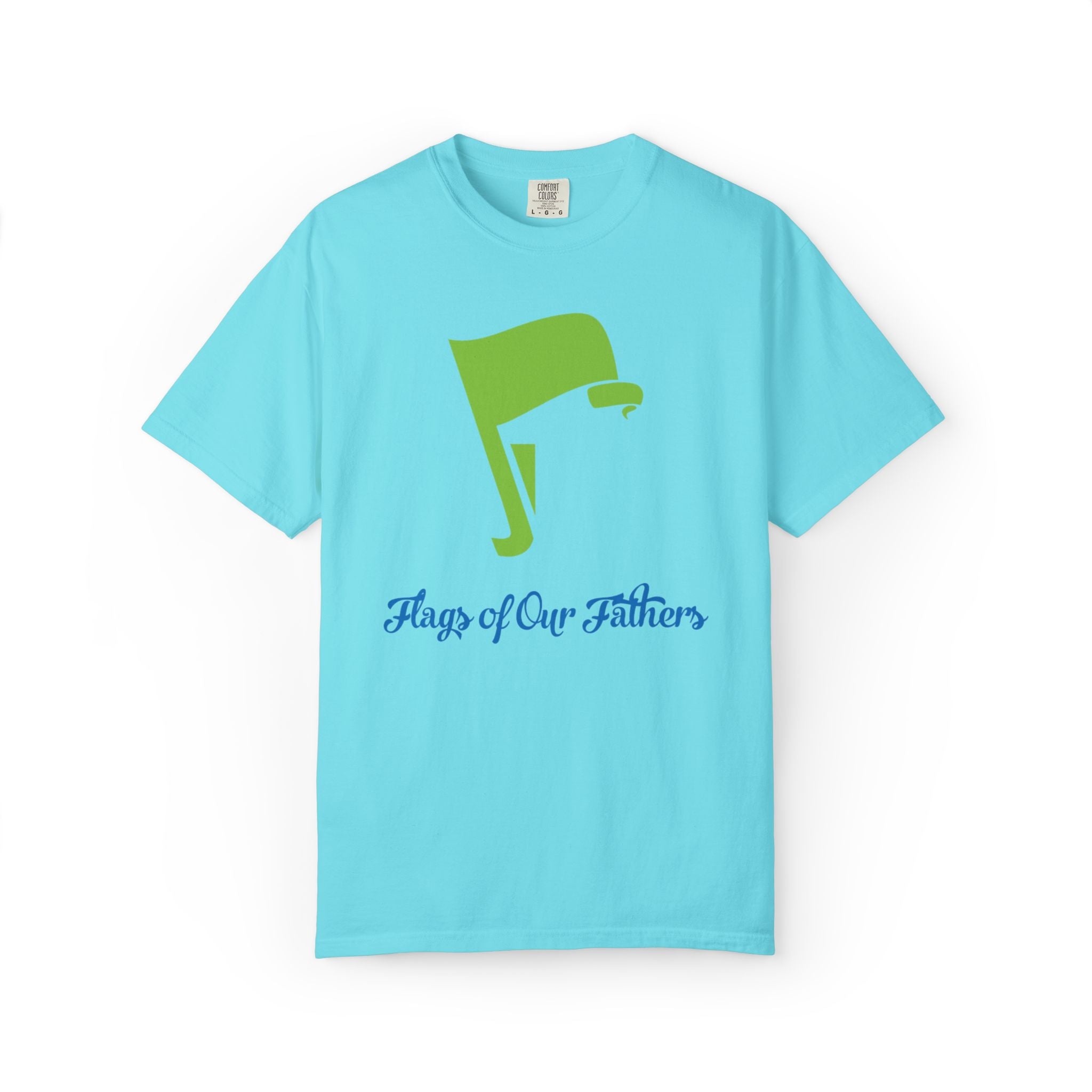 Flags of Our Father Graphic Tee - Blue Green