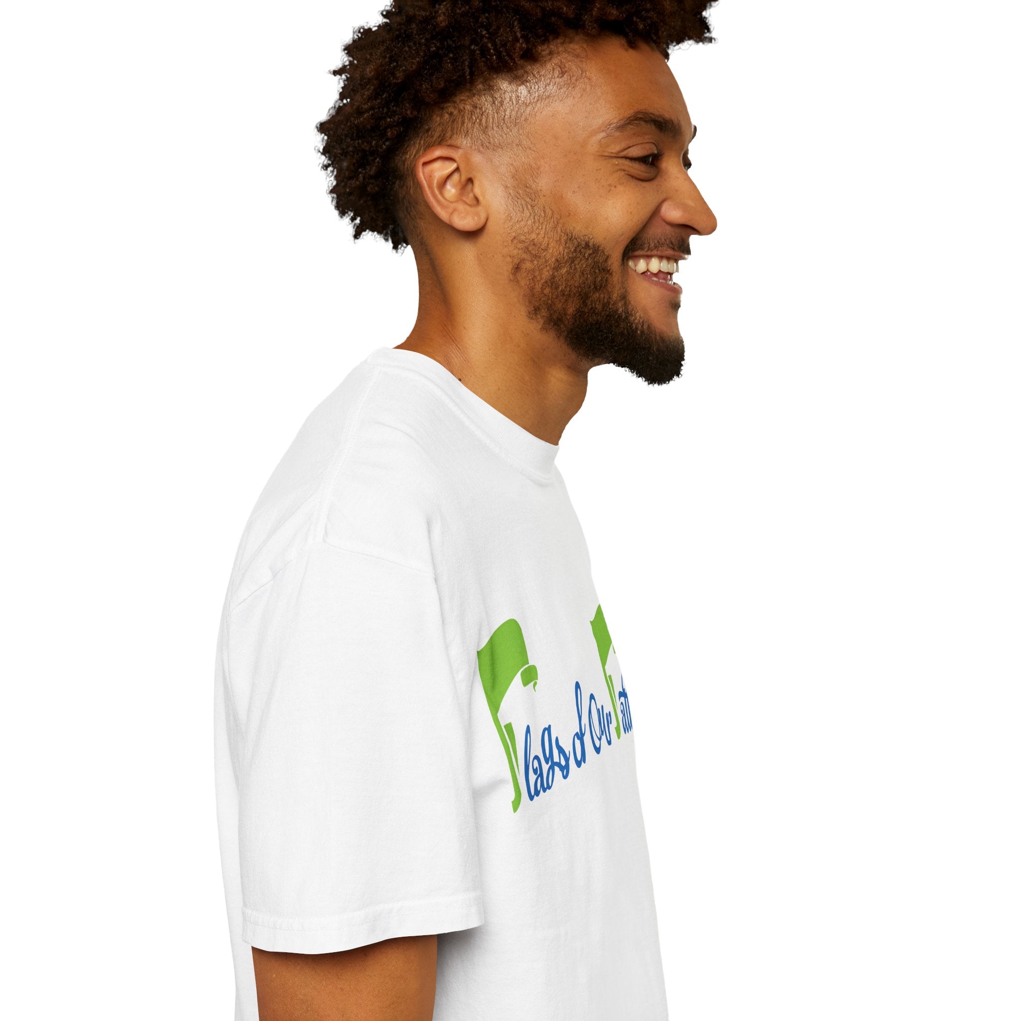Flags of Our Father T-shirt - Blue Green
