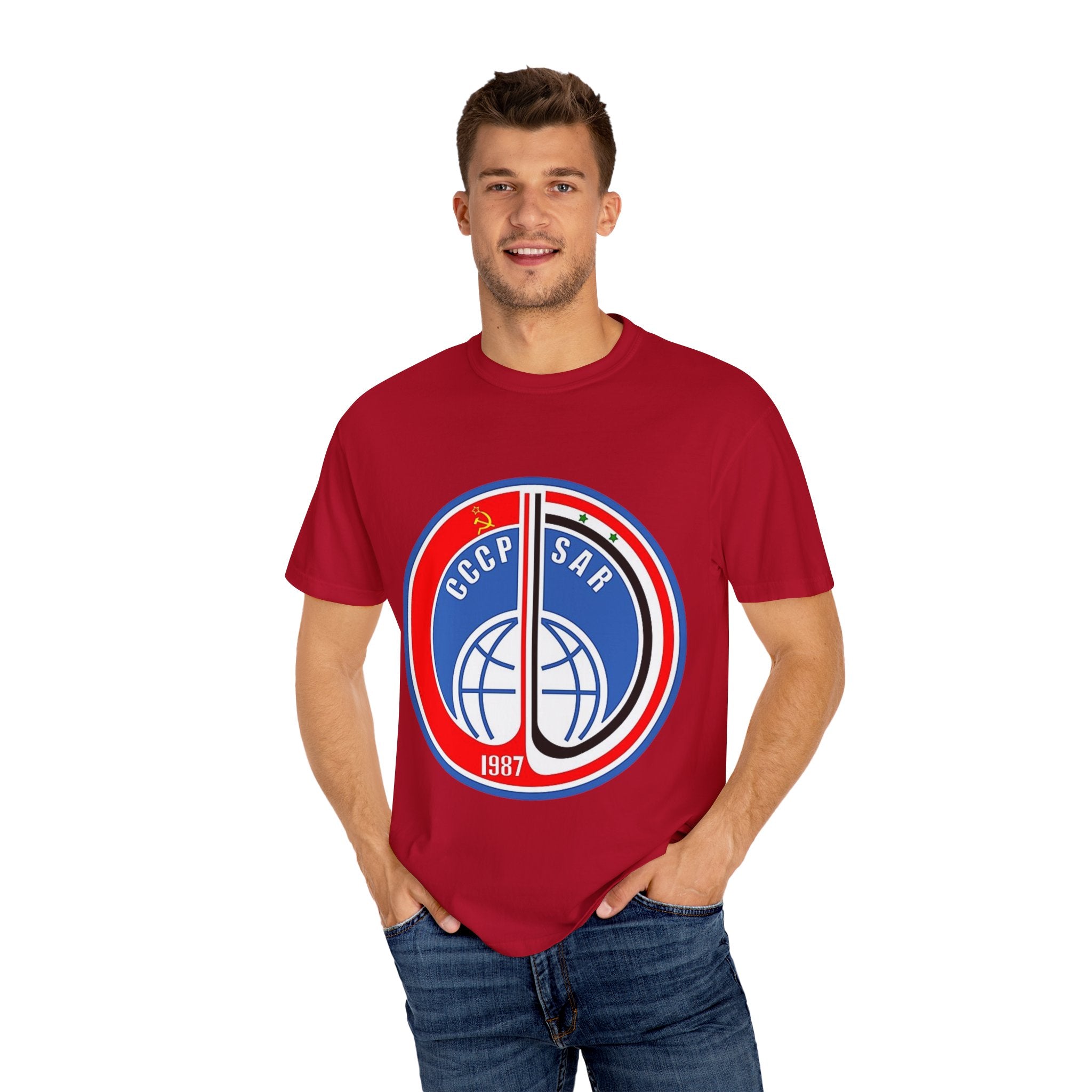 Vintage InterCosmos Patch Unisex T-shirt - 1970s USSR and Syrian Arab Republic