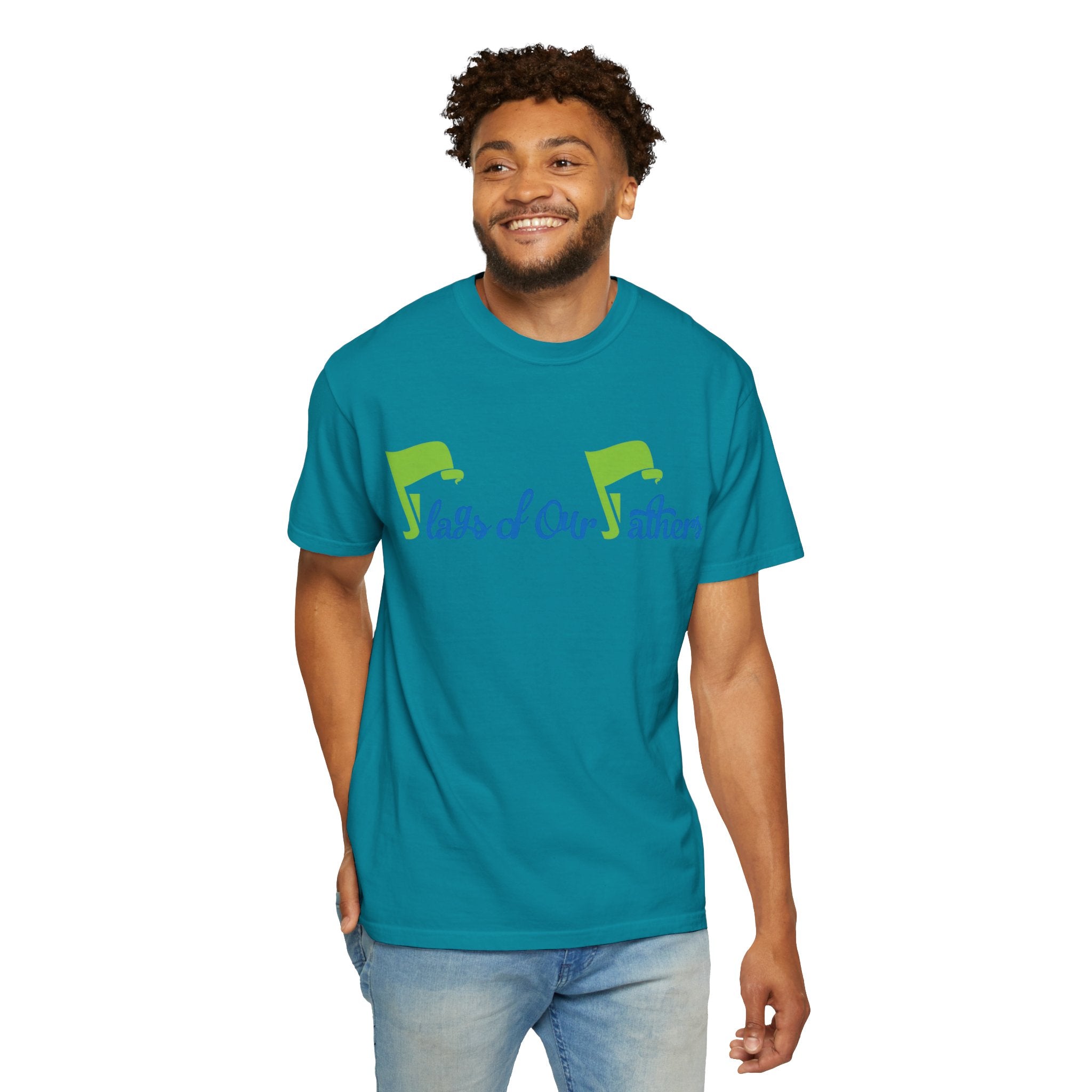Flags of Our Father T-shirt - Blue Green