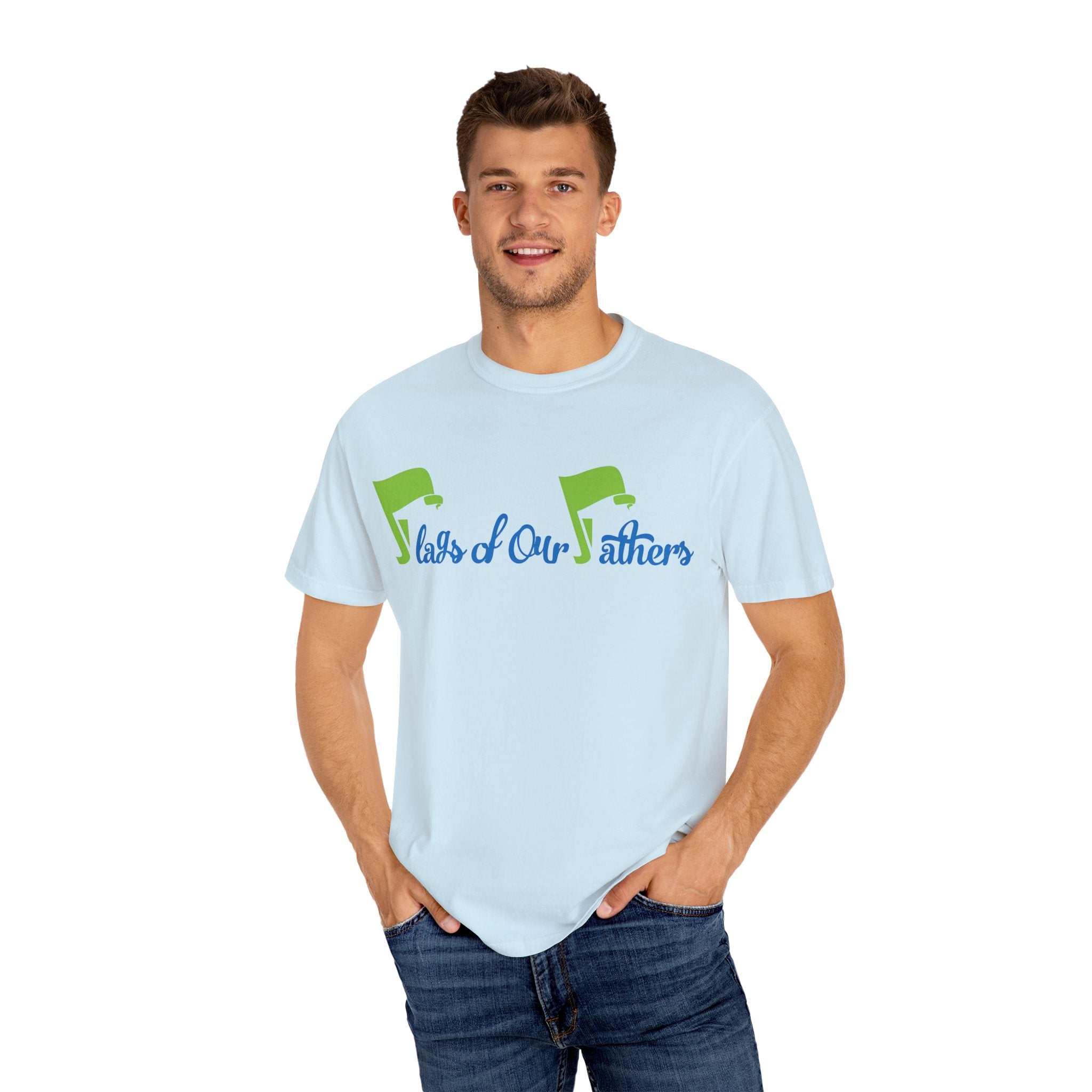 Flags of Our Father T-shirt - Blue Green