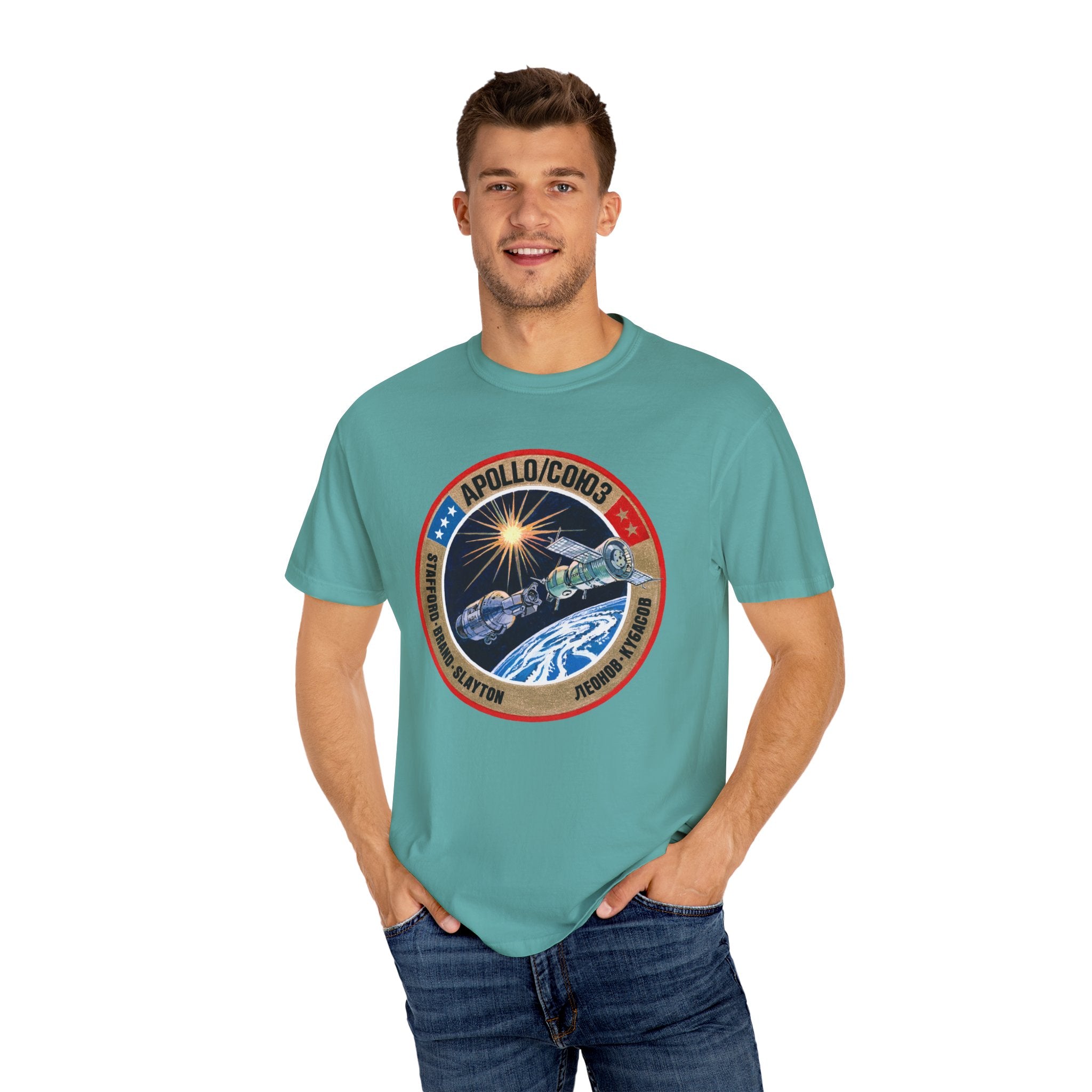 Vintage Logo Patch Unisex - Soviet American Soyuz Apollo Collaboration Mission