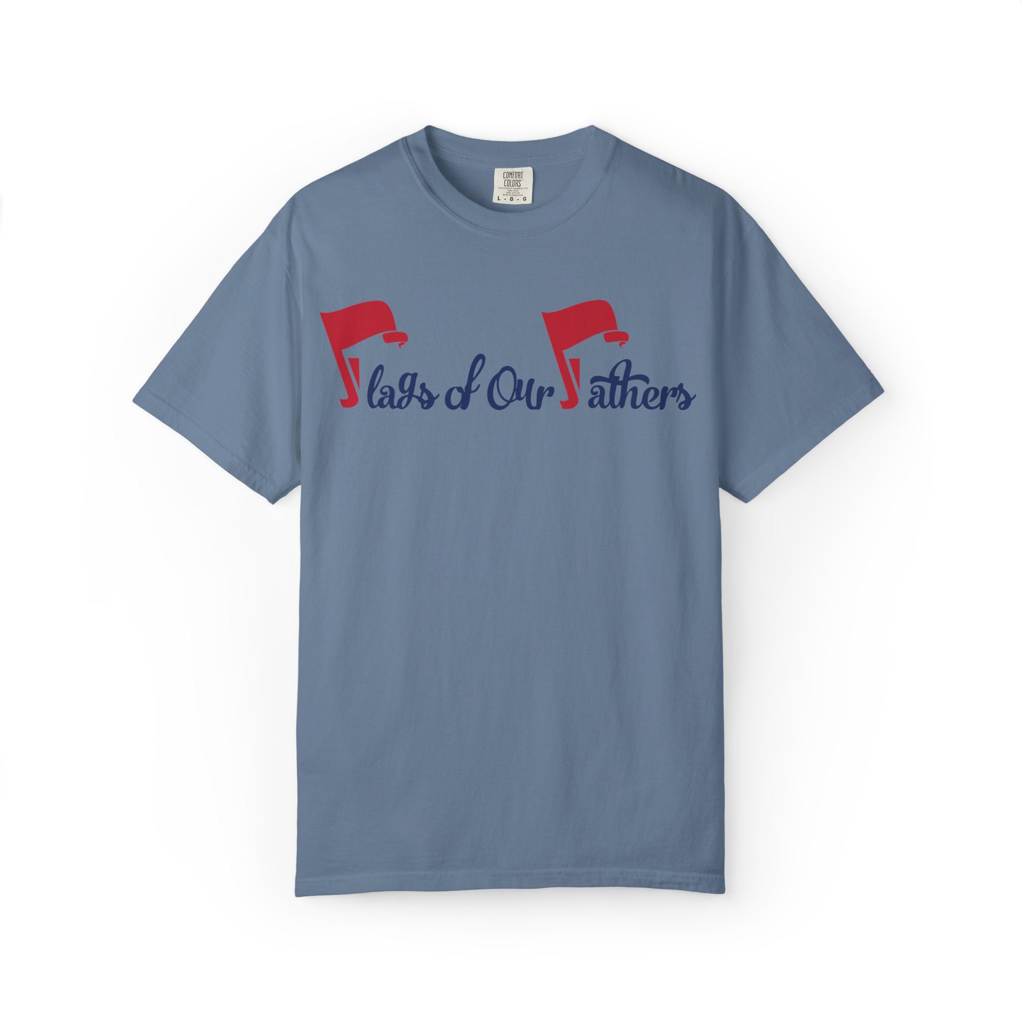 Flags of Our Father Graphic T-shirt - Blue Red