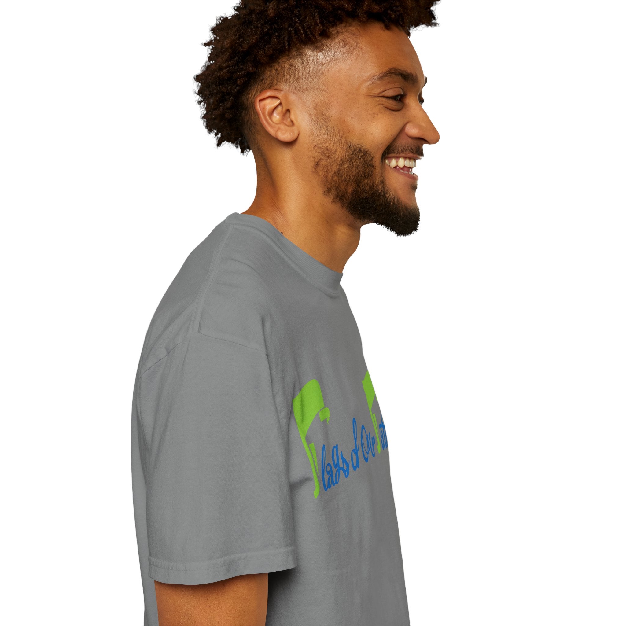 Flags of Our Father T-shirt - Blue Green