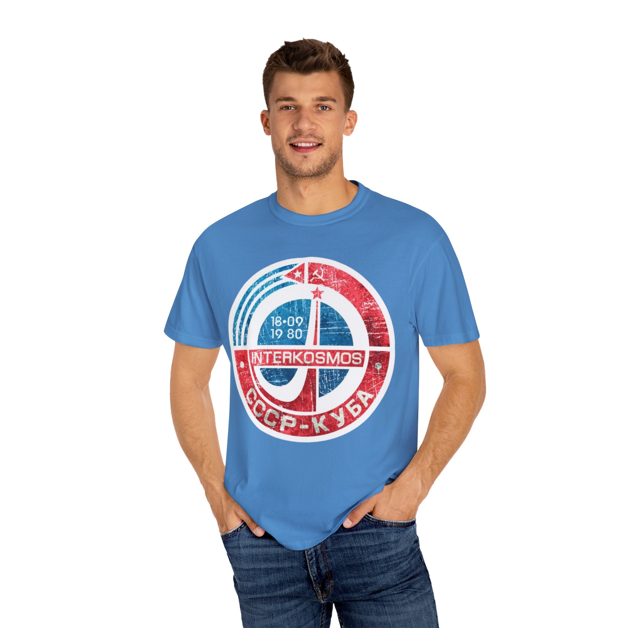 Logo Patch Unisex T-shirt - Intercosmos Cuba Space Mission