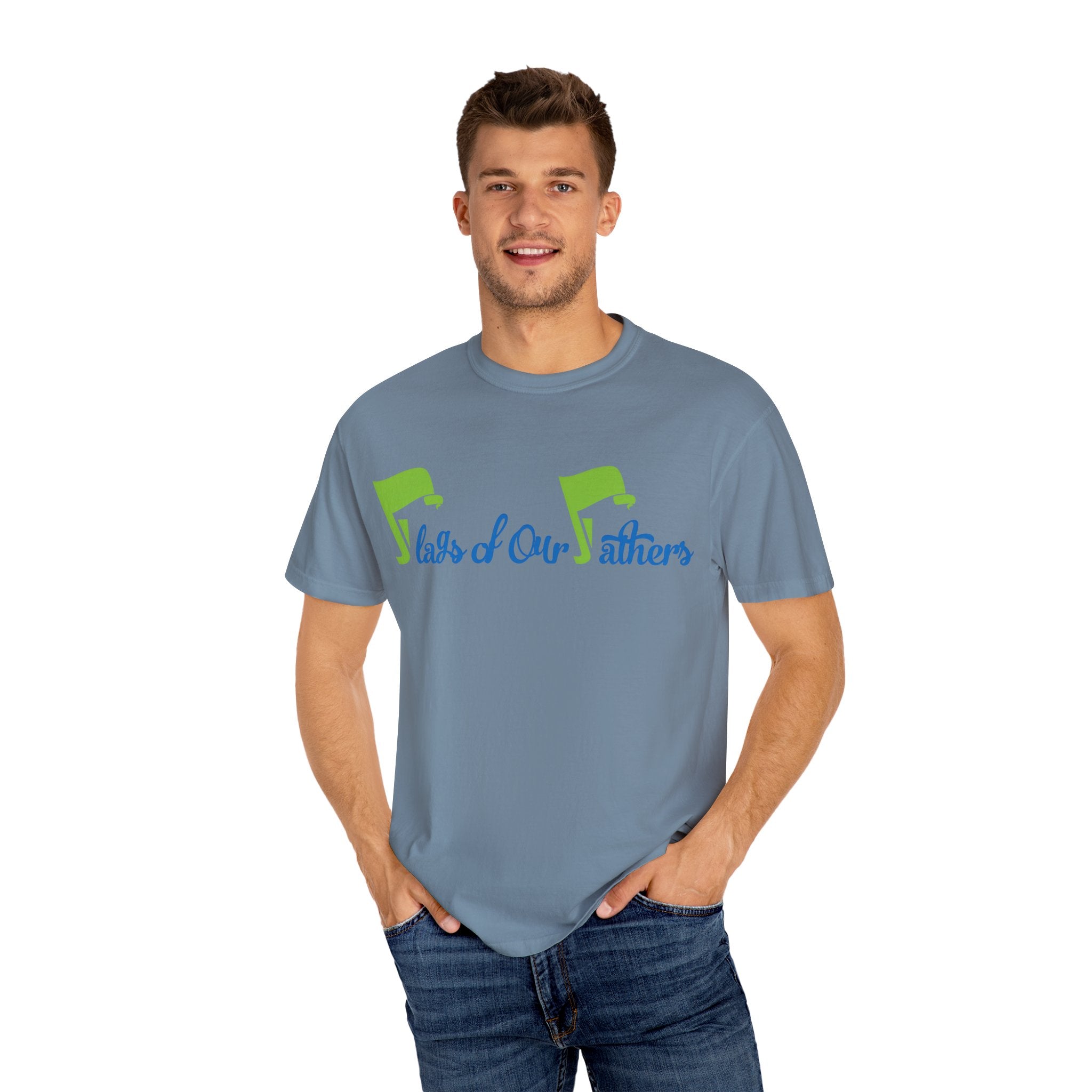 Flags of Our Father T-shirt - Blue Green