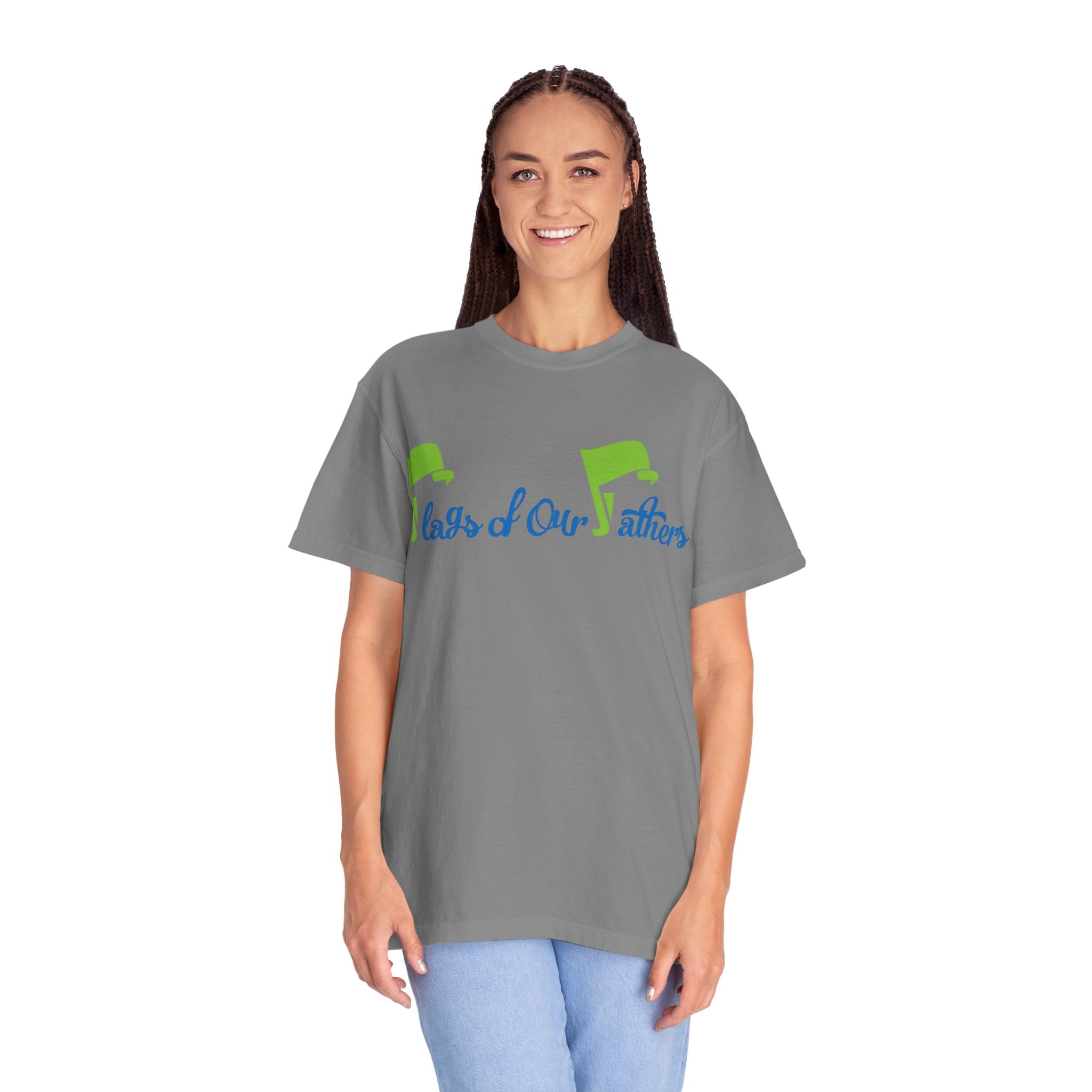 Flags of Our Father T-shirt - Blue Green
