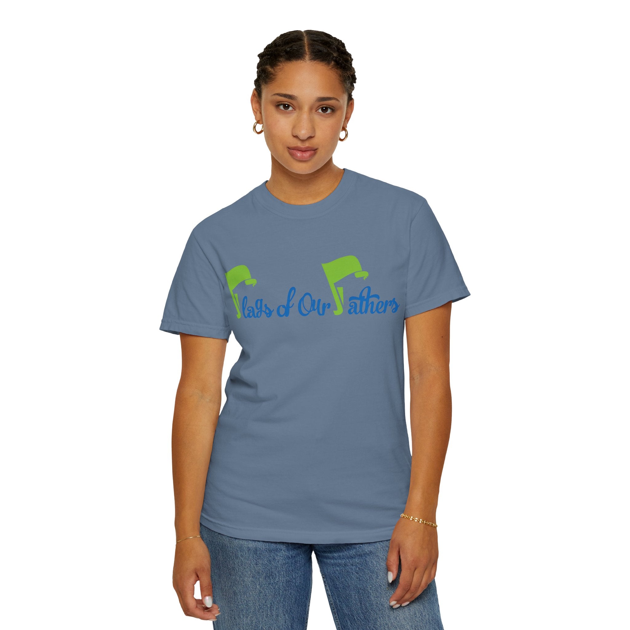 Flags of Our Father T-shirt - Blue Green