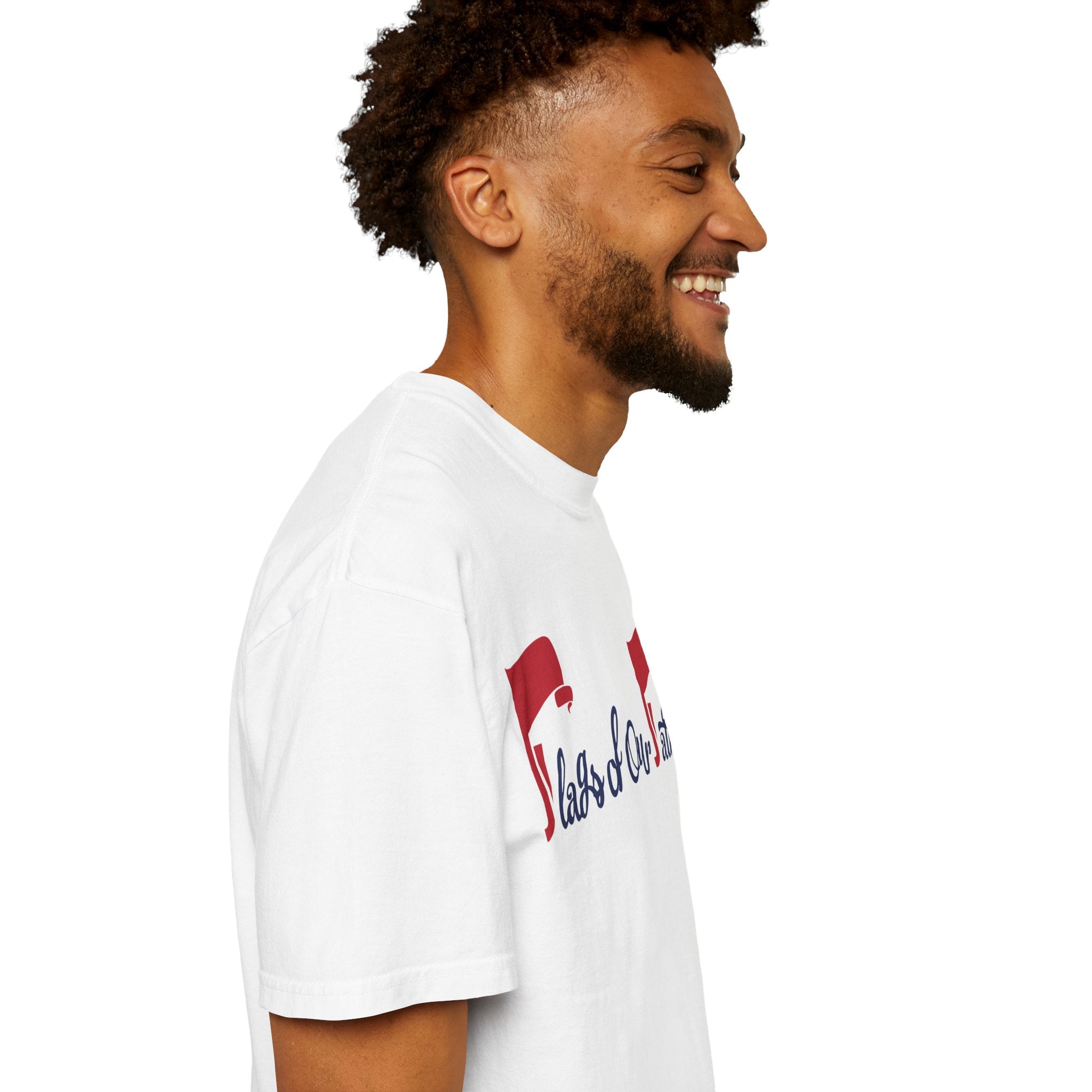 Flags of Our Father Graphic T-shirt - Blue Red